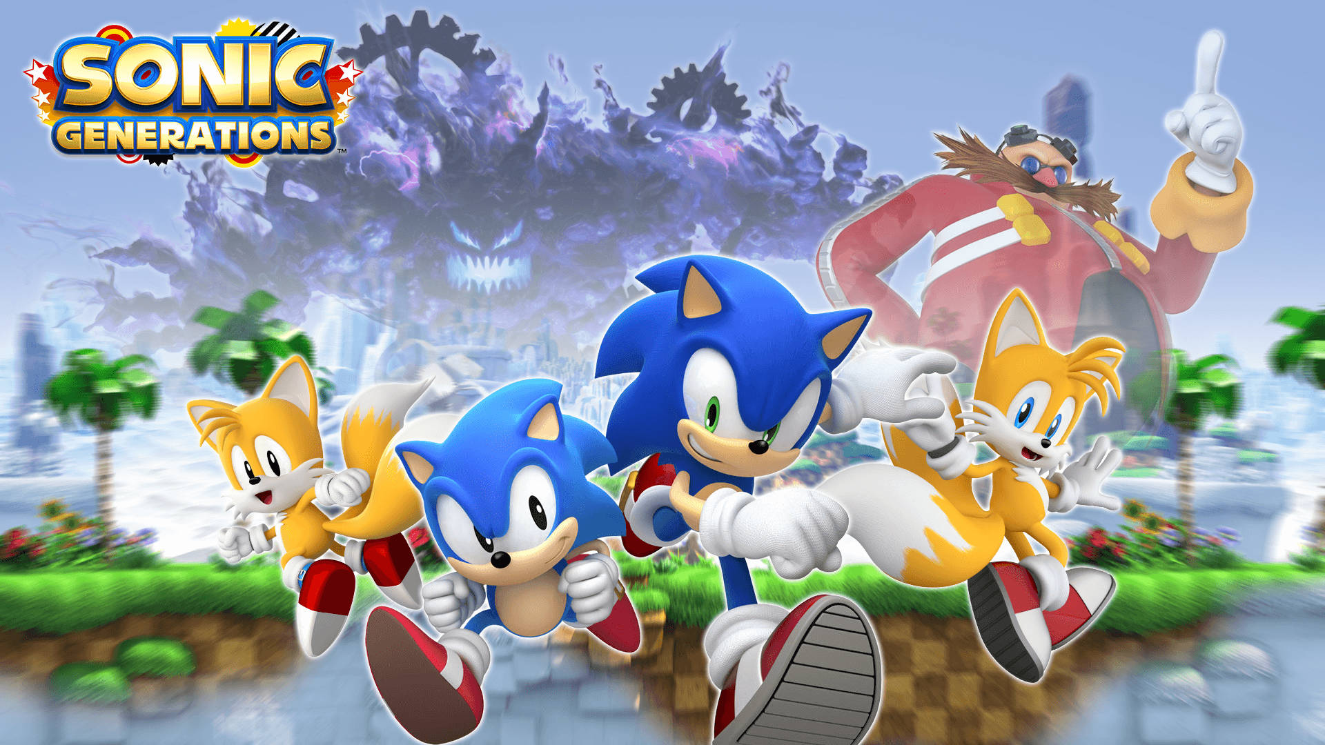 Tumatakbo si Sonic sa Seaside Hill Wallpaper