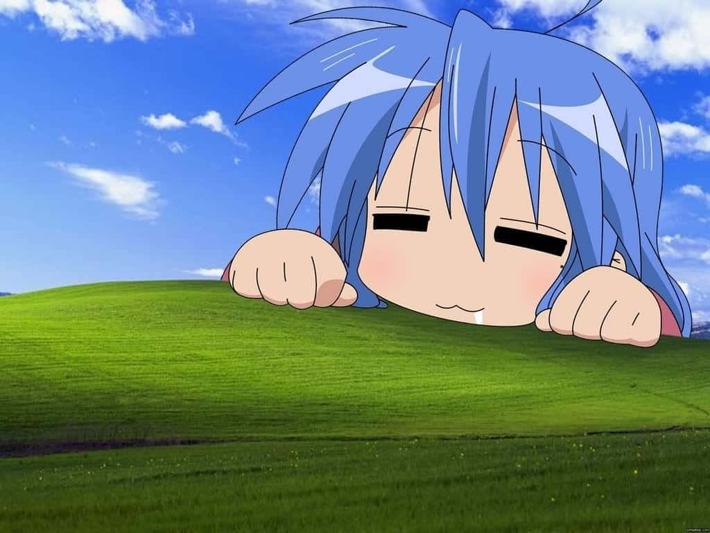 Tumatawa na Anime na Lalaki na Nag-e-enjoy sa Isang Nakakatawang Sandali Wallpaper