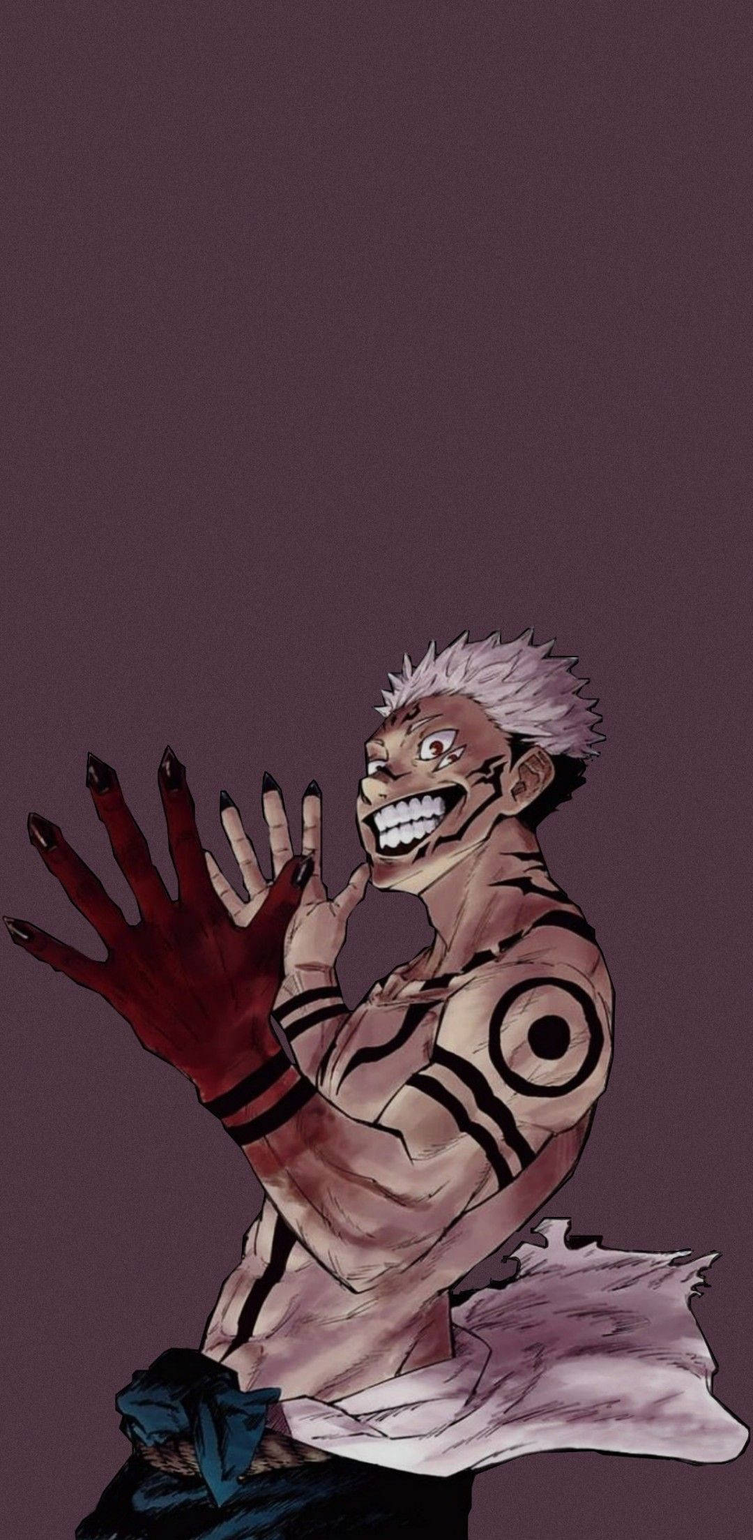 Tumatawang Ryomen Sukuna sa Jujutsu Kaisen Wallpaper