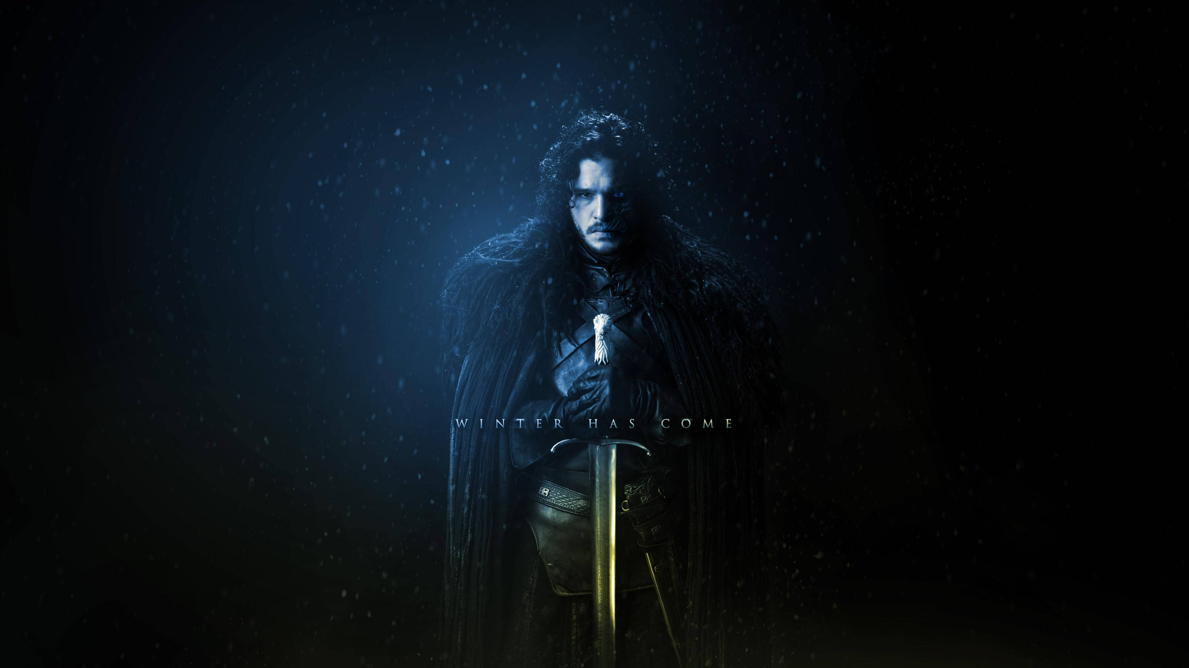 TV 4K Game of Thrones Jon Snow Dumating na ang Taglamig Wallpaper