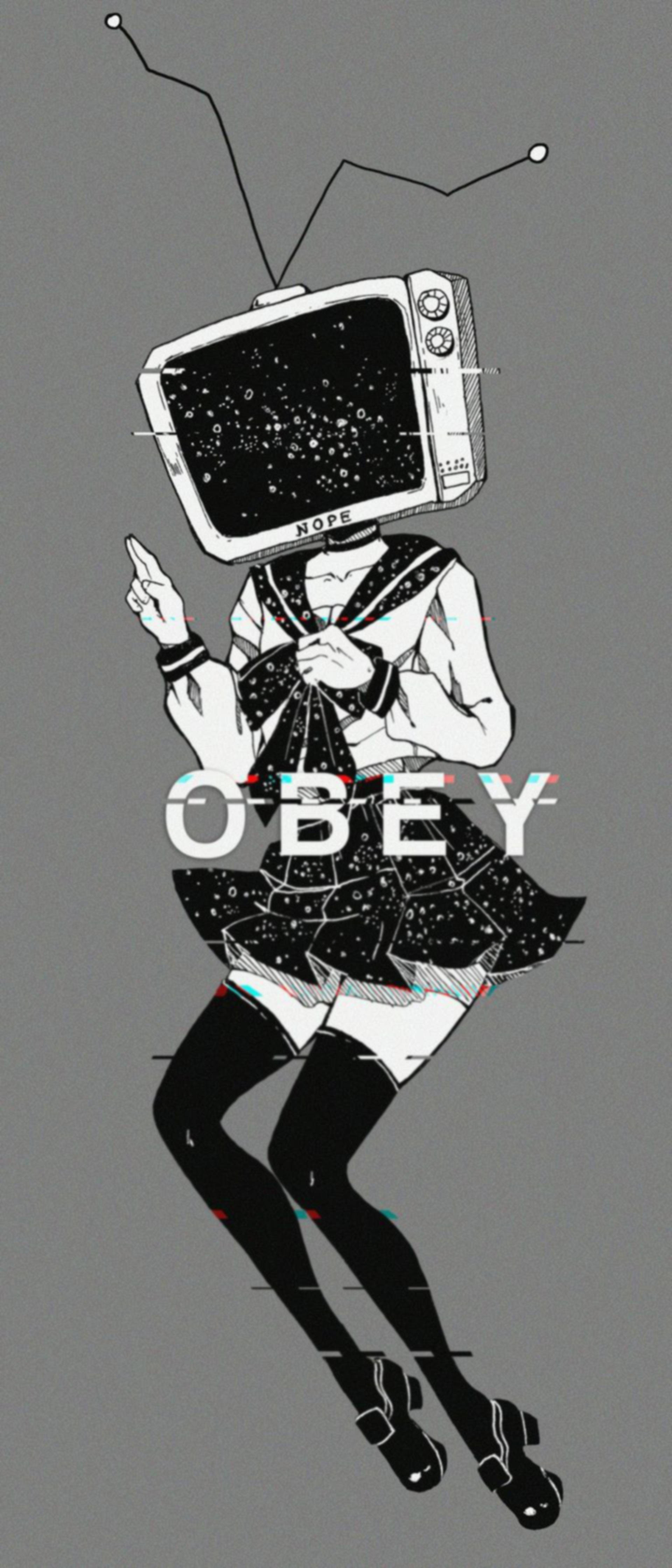 TV Head Echo Glitch Wallpaper