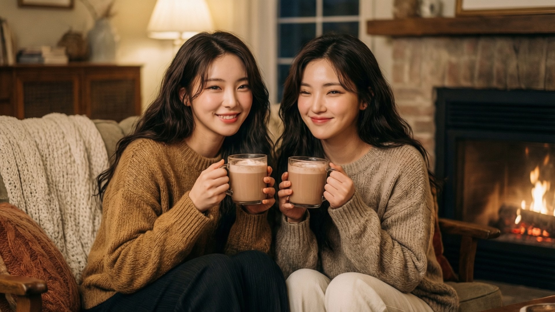 TWICE Maaliwalas na Gabi ng Taglamig Wallpaper