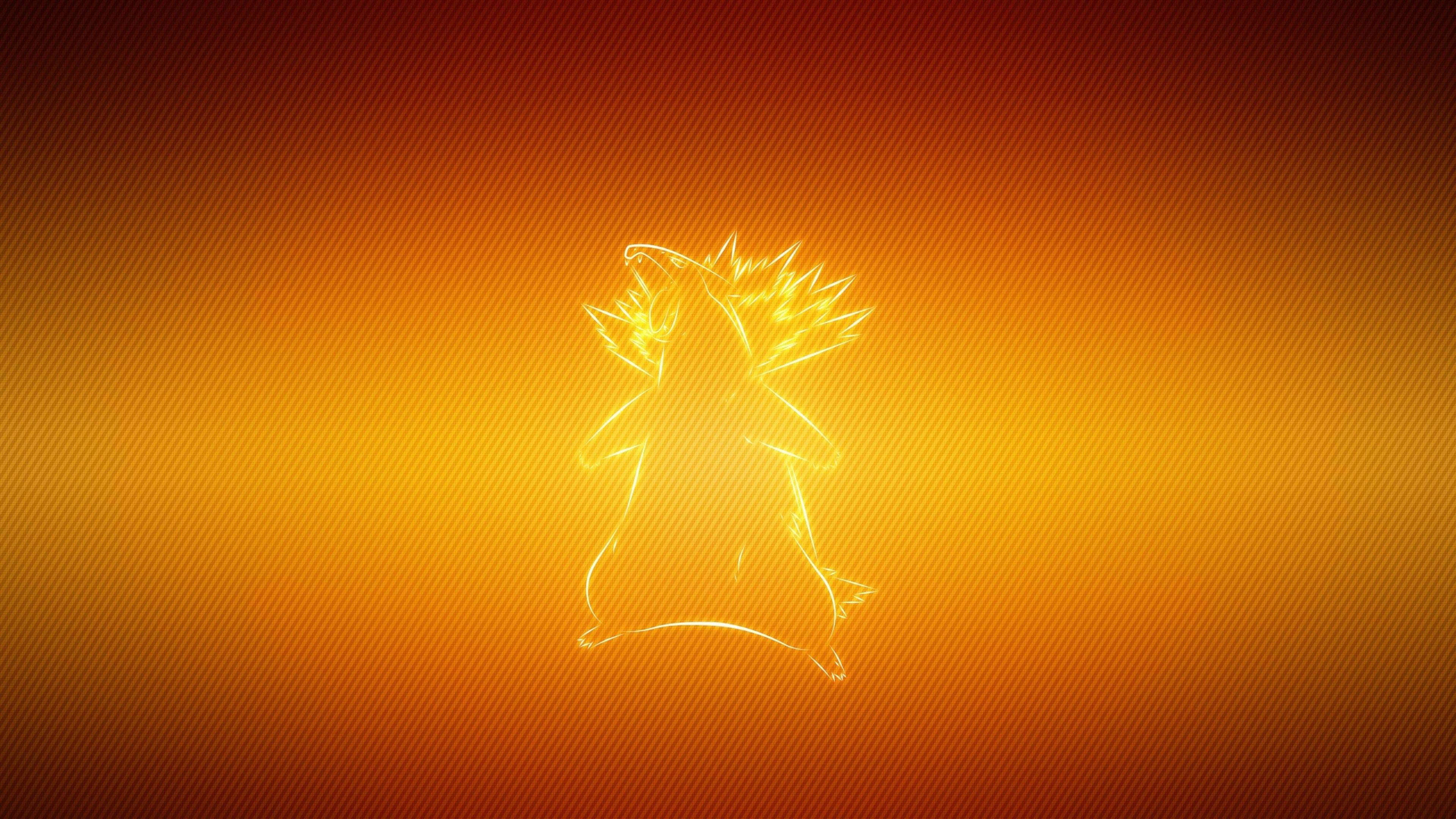 Typhlosion sa Neon Light Wallpaper
