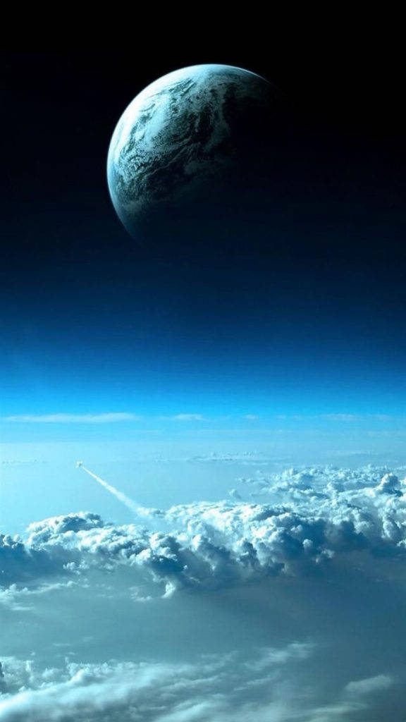 Ulap at Planeta sa Kalawakan para sa iPhone Wallpaper