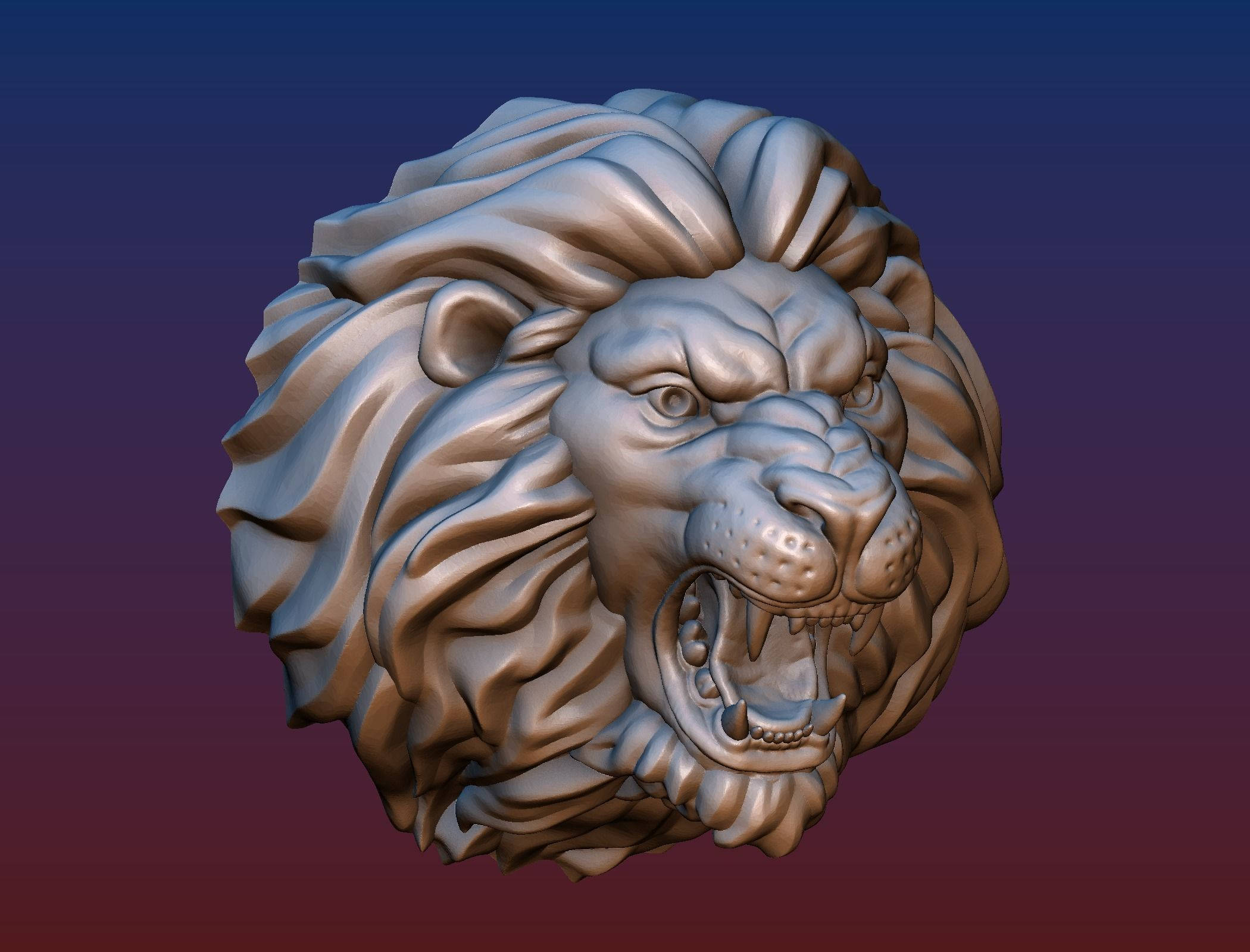 Ulo ng Leon na Bato Wallpaper