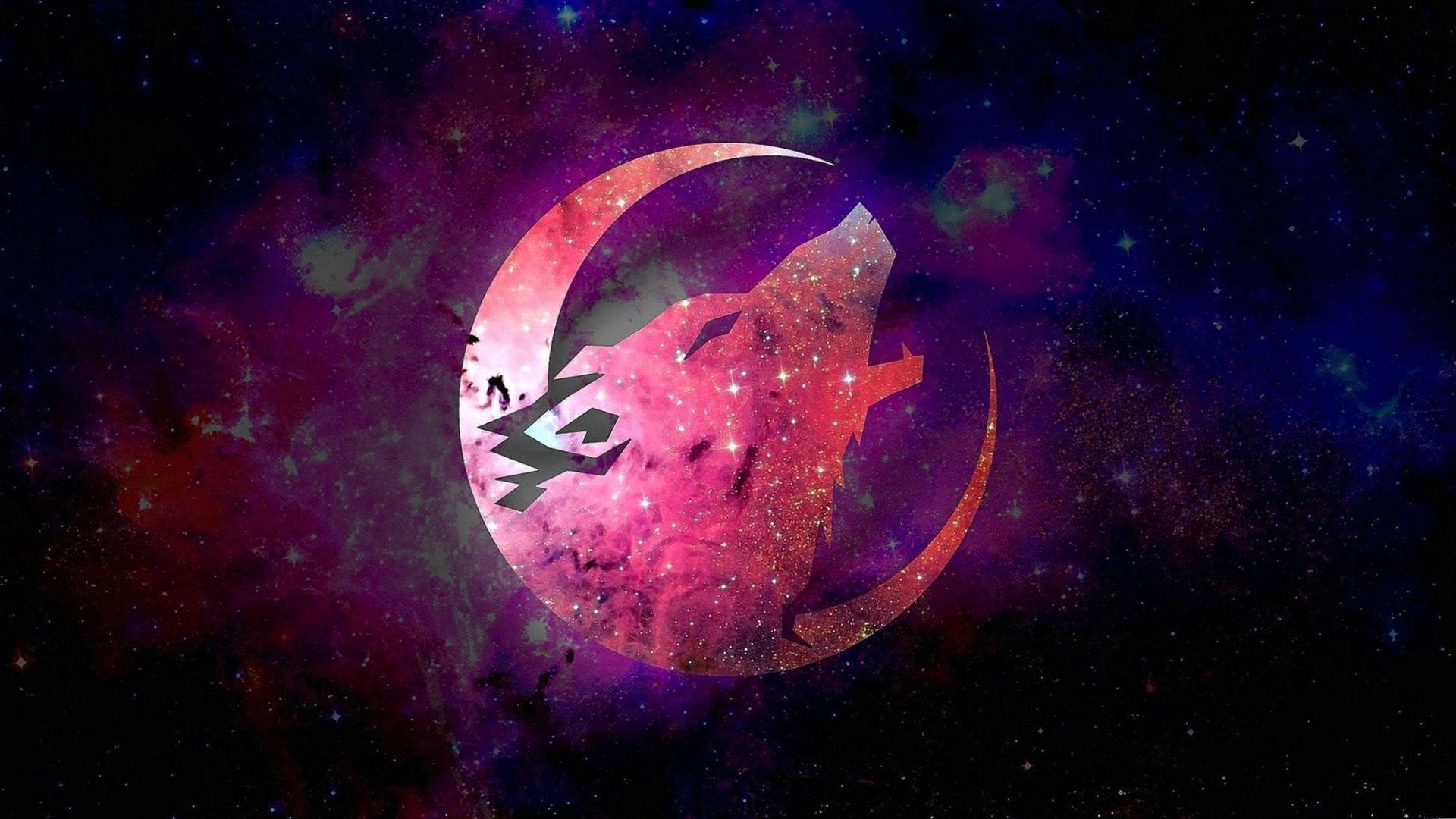 Umaangal na Lobo sa Cute na Kalawakan Wallpaper