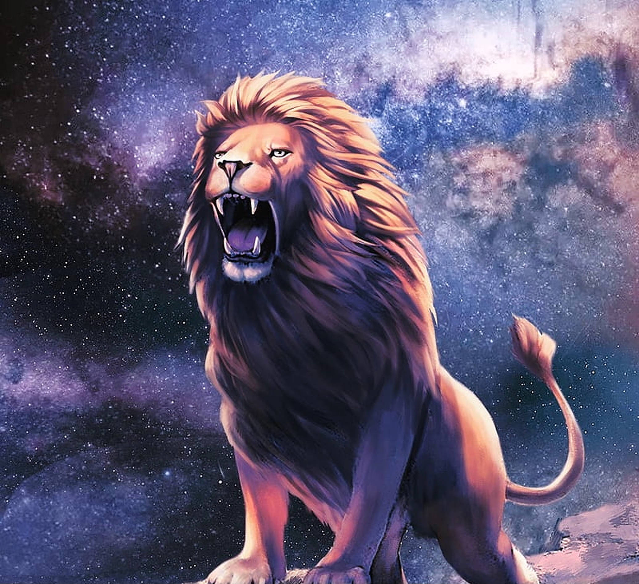 Umaatungal na Leon ng Kalawakan Wallpaper