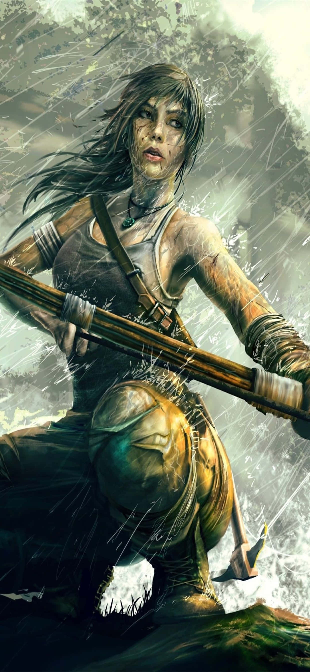 Tuklasin ang mga misteryo ng nakakapusong adventure ni Lara Croft. Wallpaper