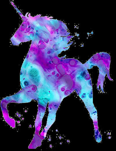 Unicorn na Abstract Watercolor Wallpaper