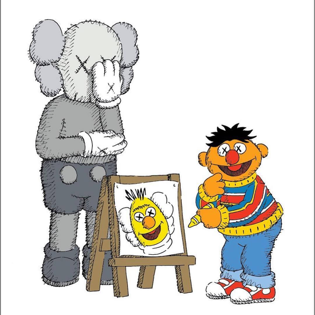 Uniqlo Ernie na Nag-iilustra kay Bert Wallpaper