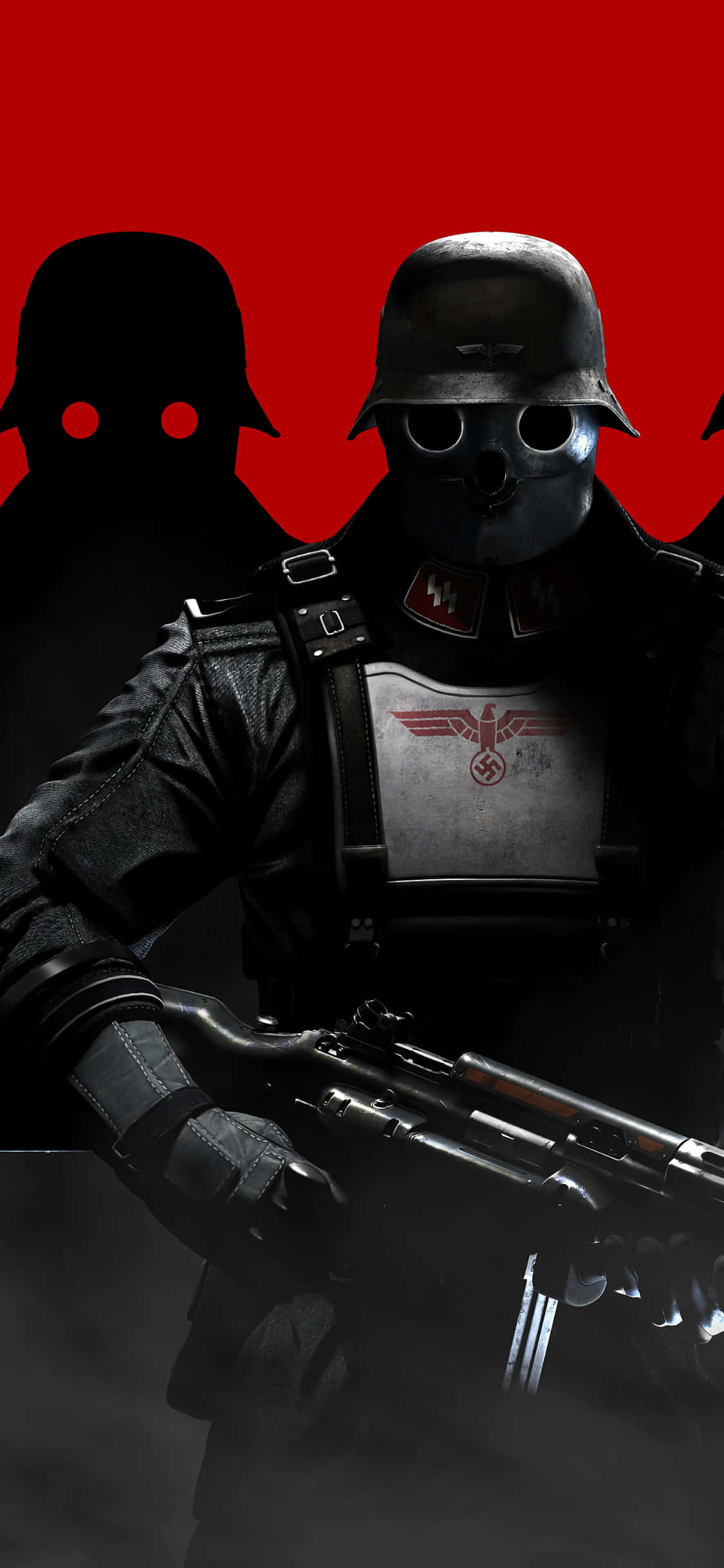 Unleash the Power of the iPhone Xs sa Wolfenstein II Wallpaper