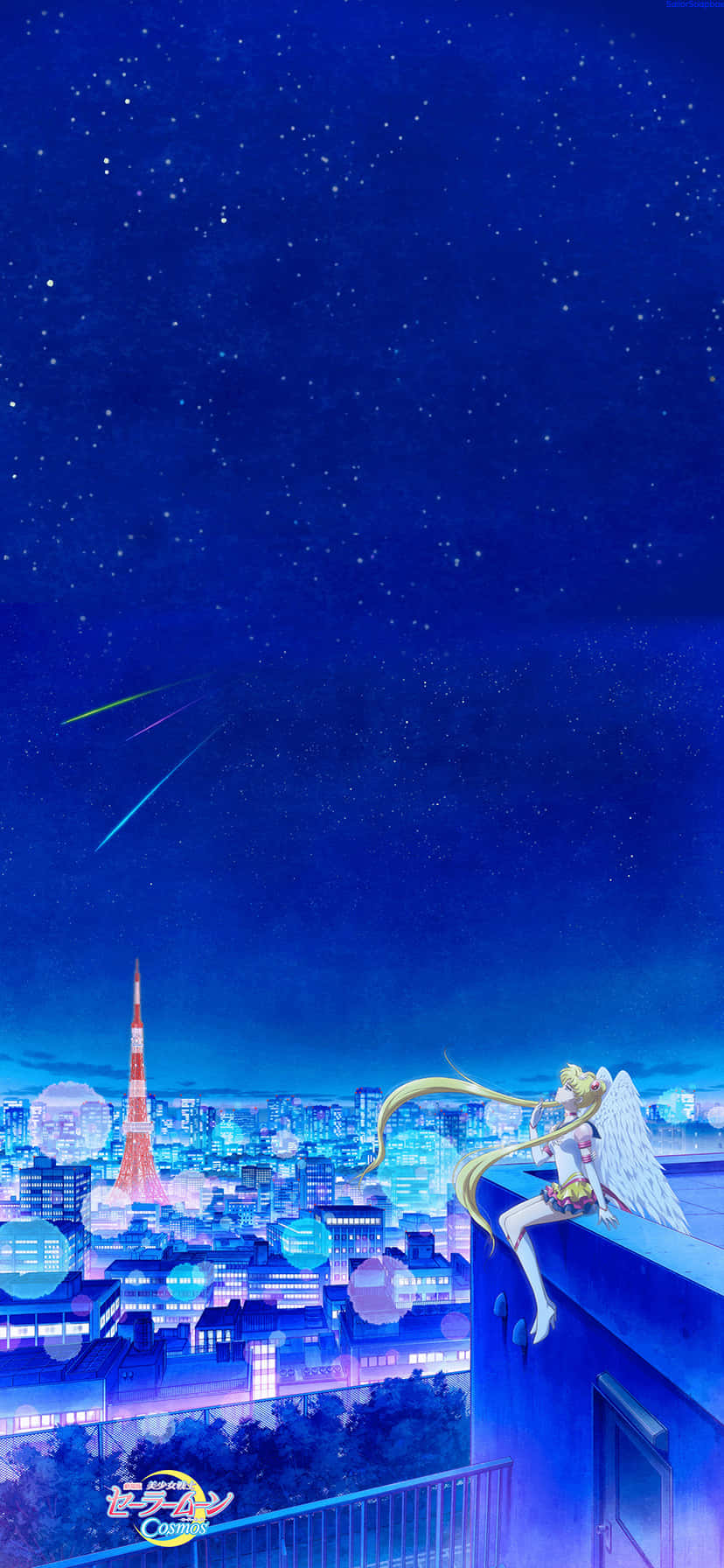 Si Usagi Tsukino, ang Sailor Moon, na Ipinagtatanggol ang Daigdig Wallpaper