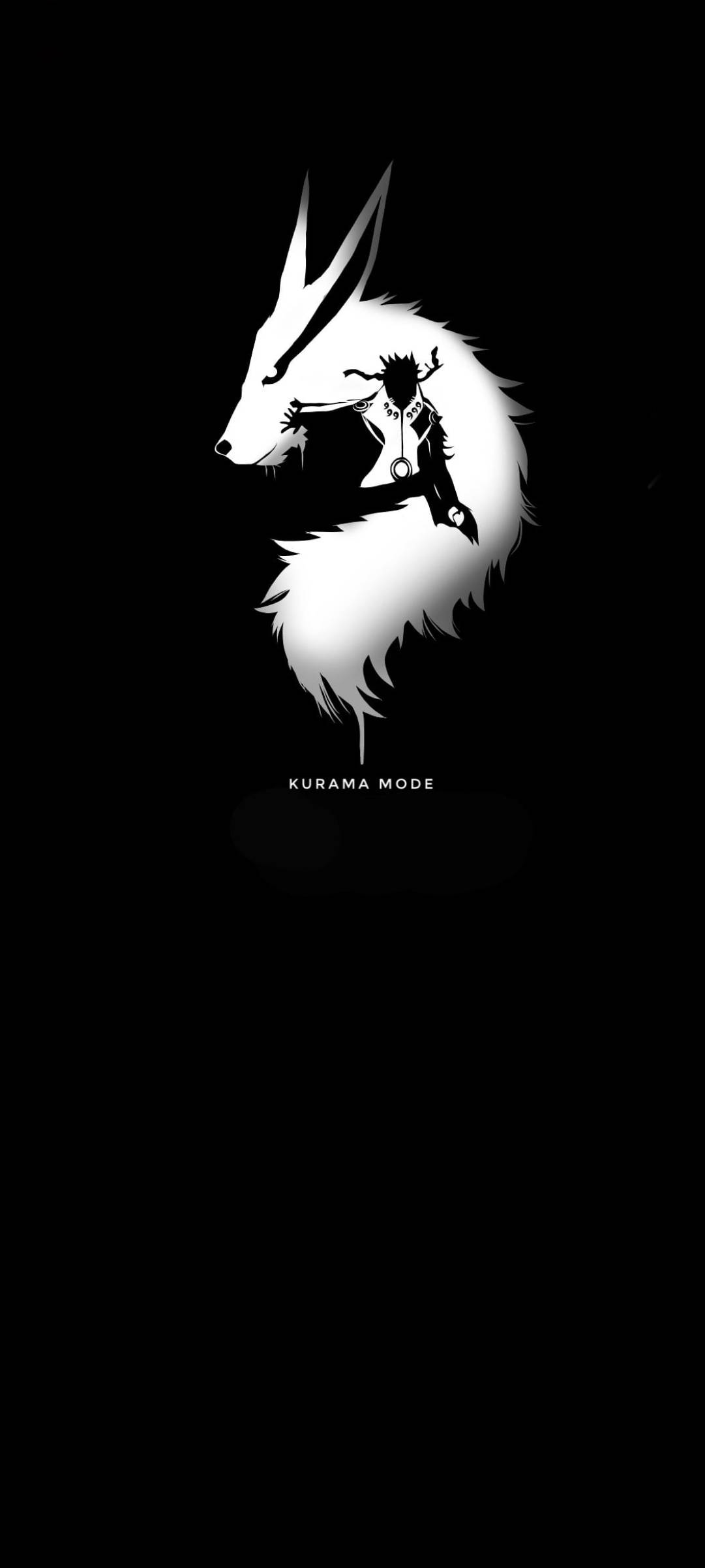 Uzumaki Naruto Itim na Kurama Mode Wallpaper