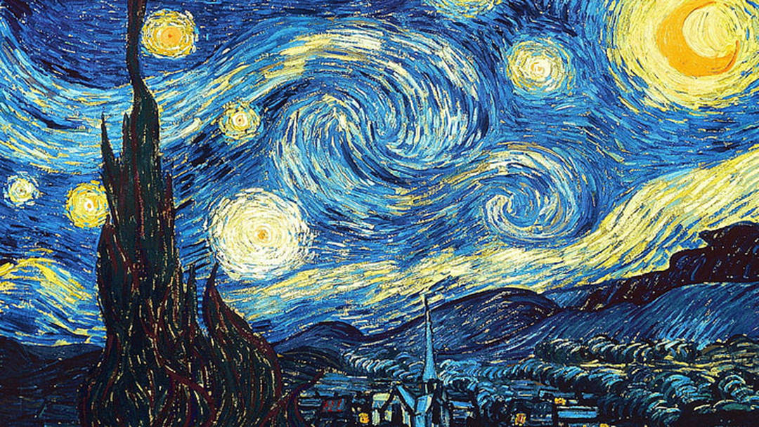 Van Gogh Asul na Pagpipinta Wallpaper