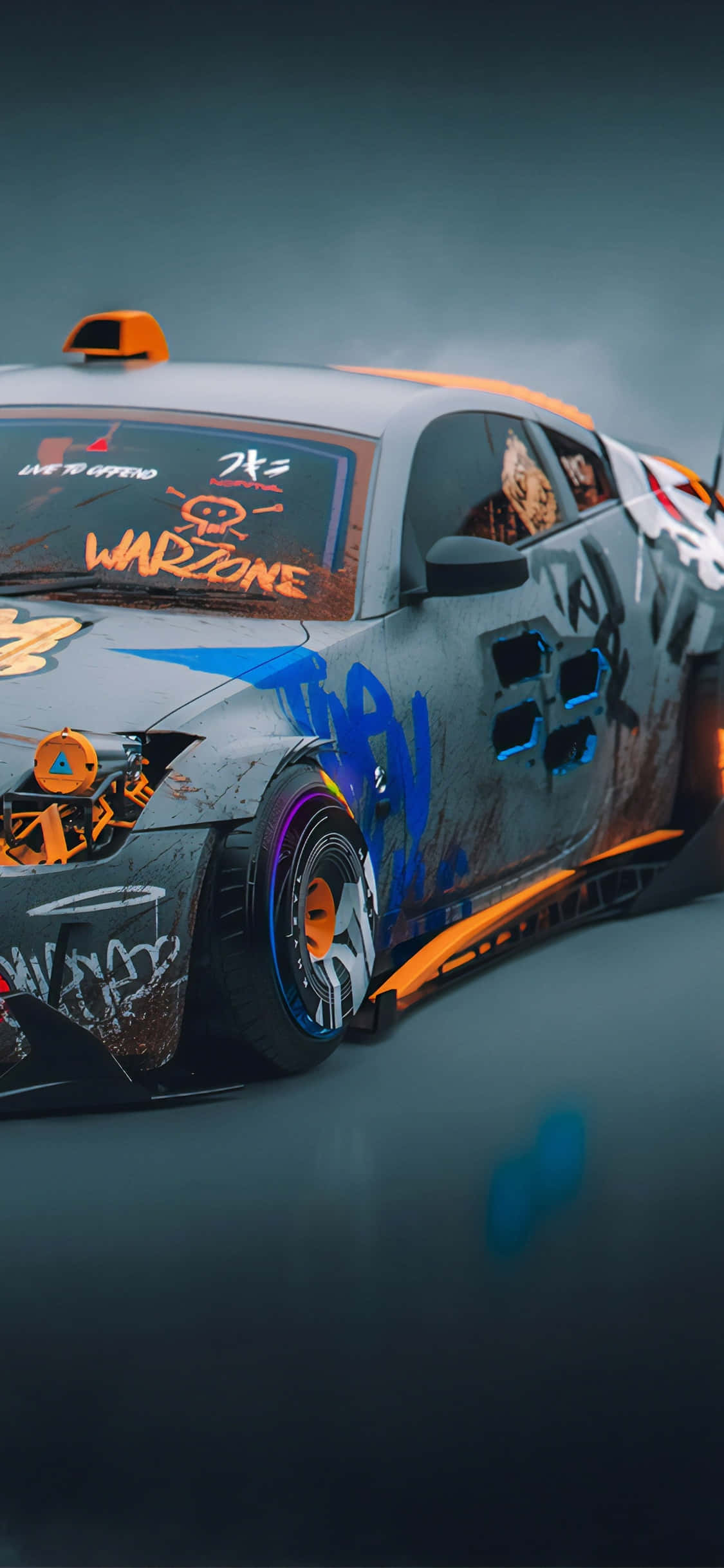 Vandal Art Nissan 350Z iPhone Wallpaper