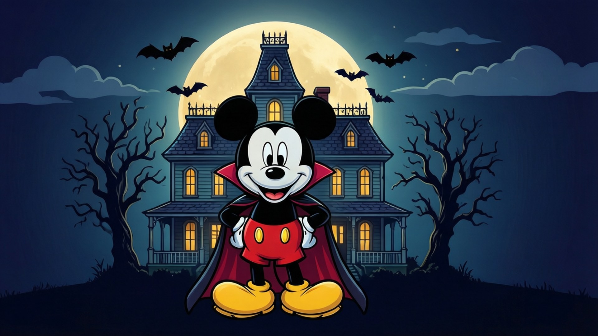 Vector na Bampirang Mickey Wallpaper