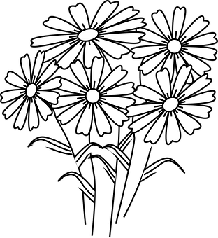 Vector ng Black and White Daisy Wallpaper