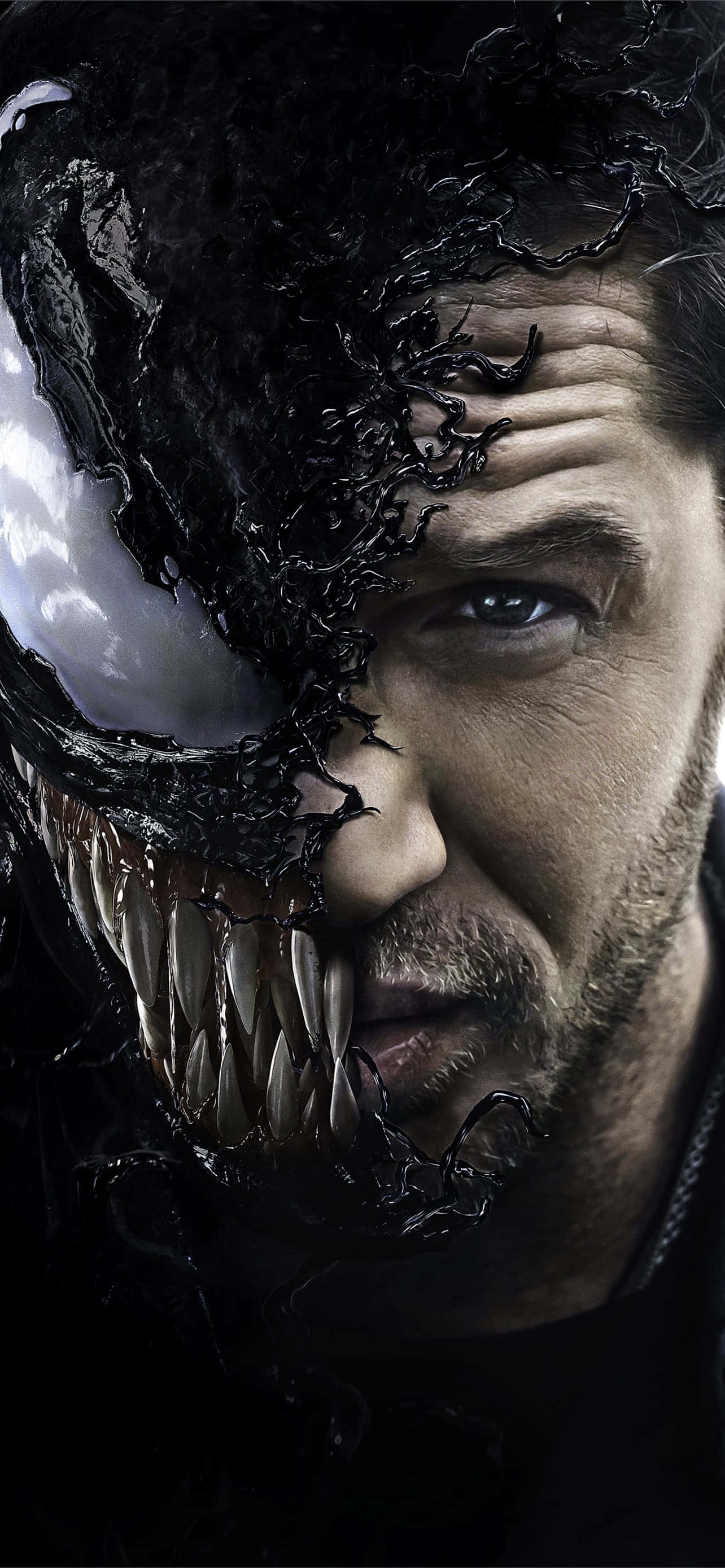 Venom At Tom Hardy Phone Wallpaper