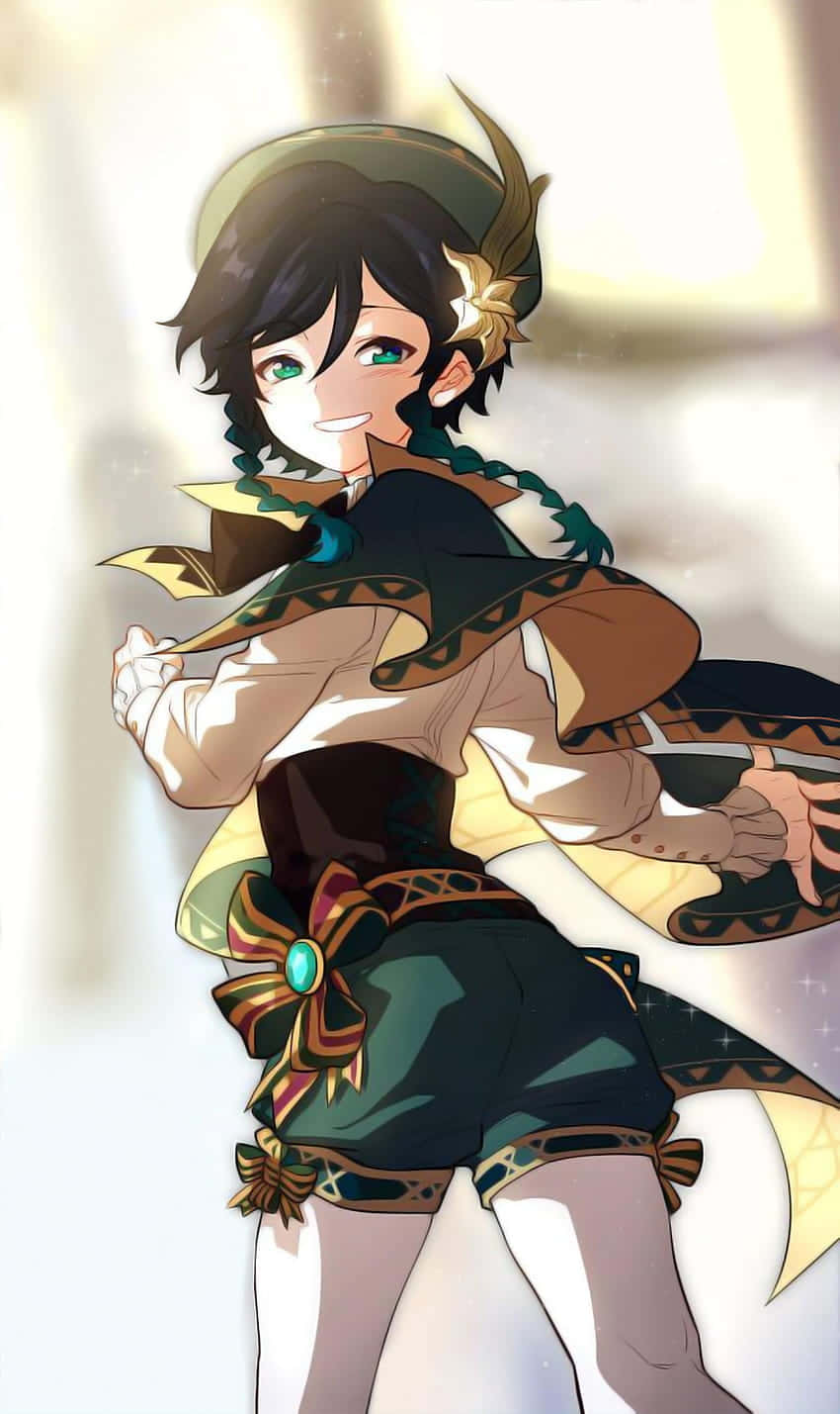 Venti Nakatalikod na PFP Wallpaper