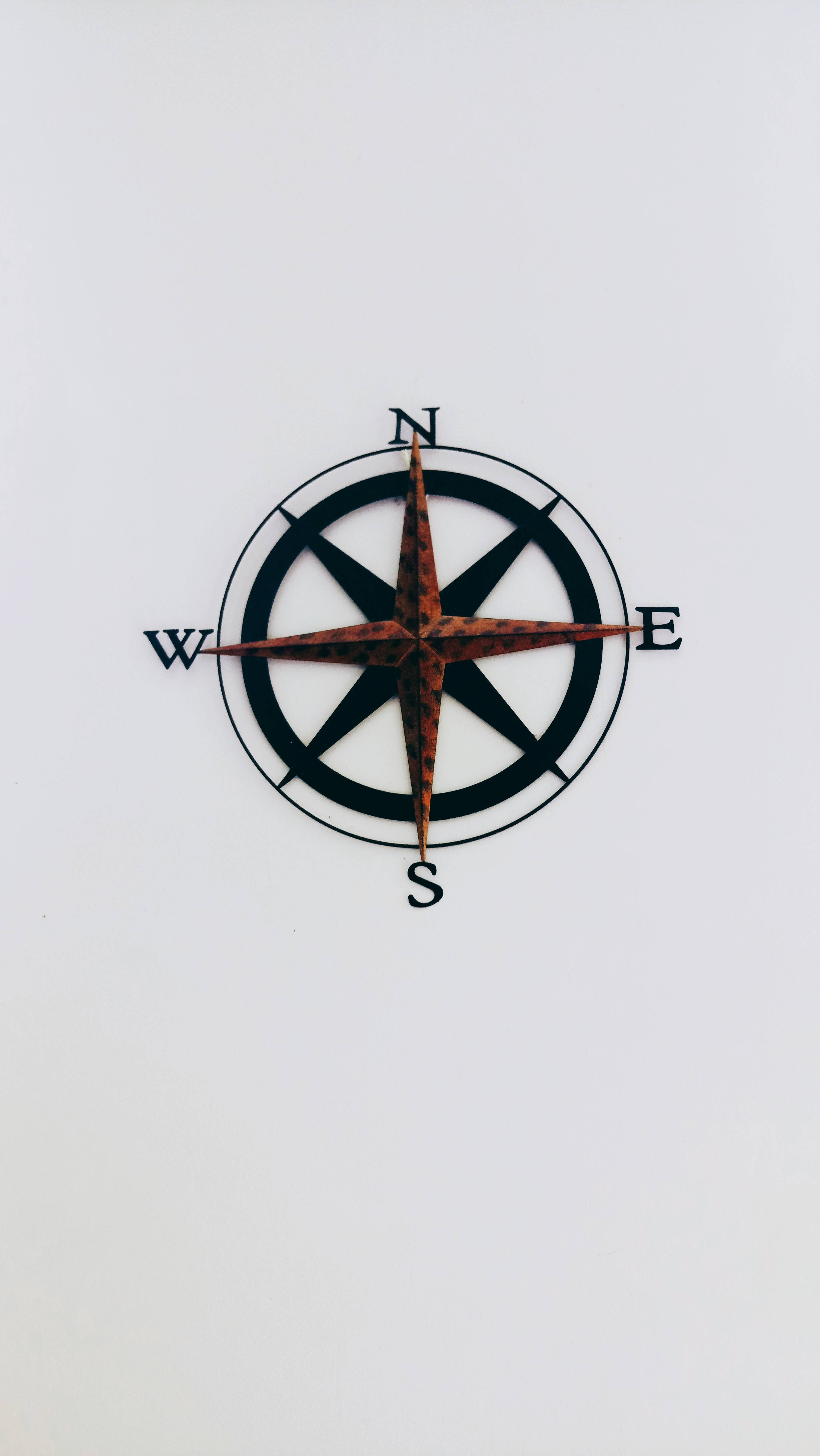 Vertical na Pulang Compass Rose Wallpaper