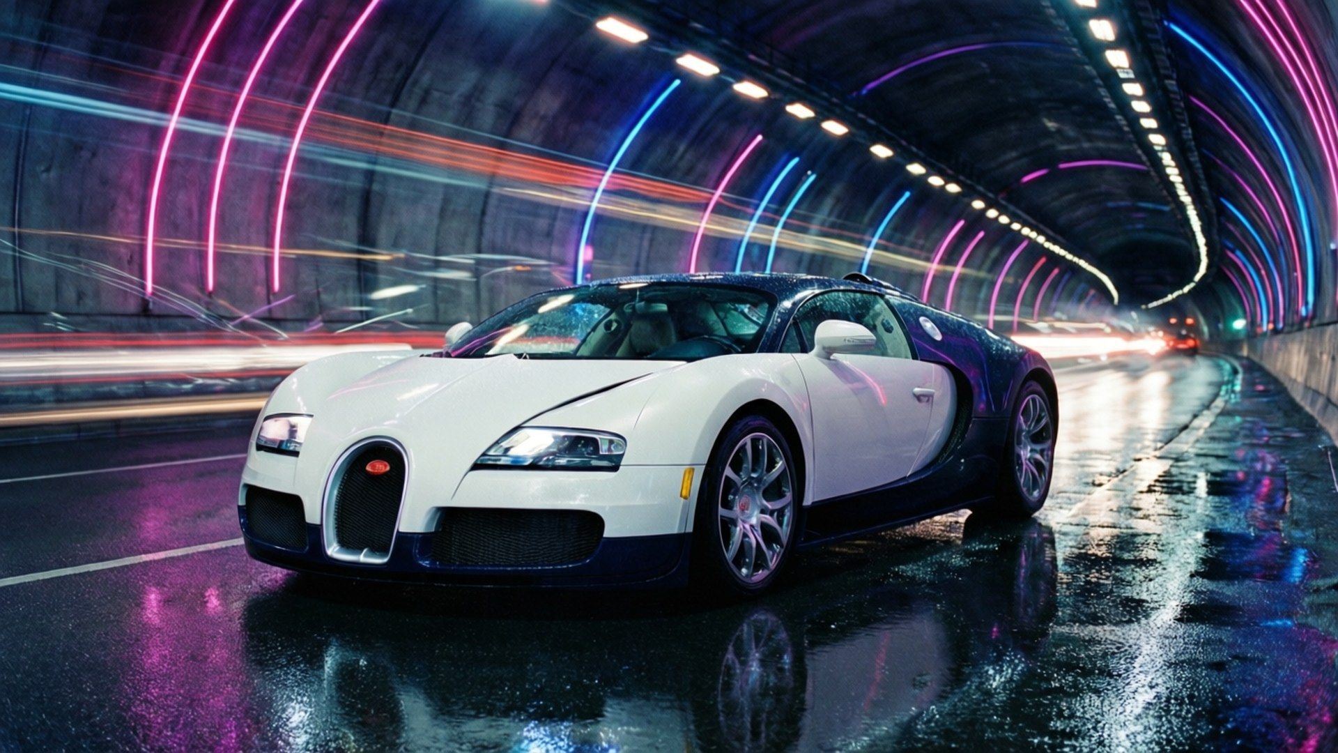 Veyron na Pananaw sa Tunnel Wallpaper