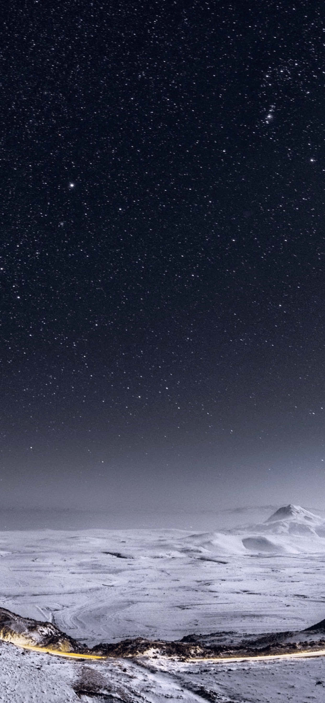 View Of Night Sky iPhone XS Max Winter Background Wallpaper