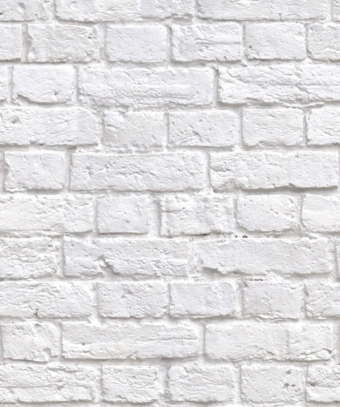 Vintage white brick sa English Bond pattern Wallpaper
