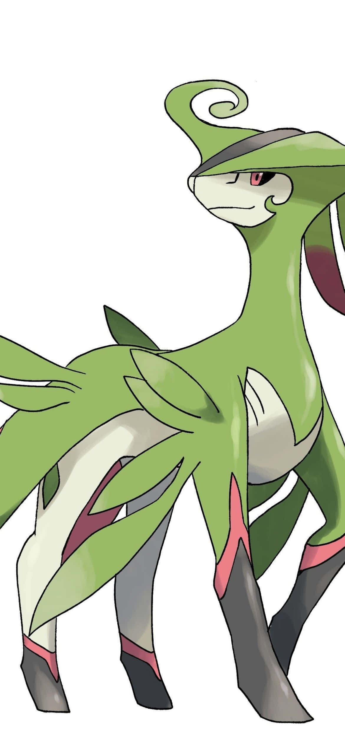 Virizion na may Puting Background na Telepono Wallpaper