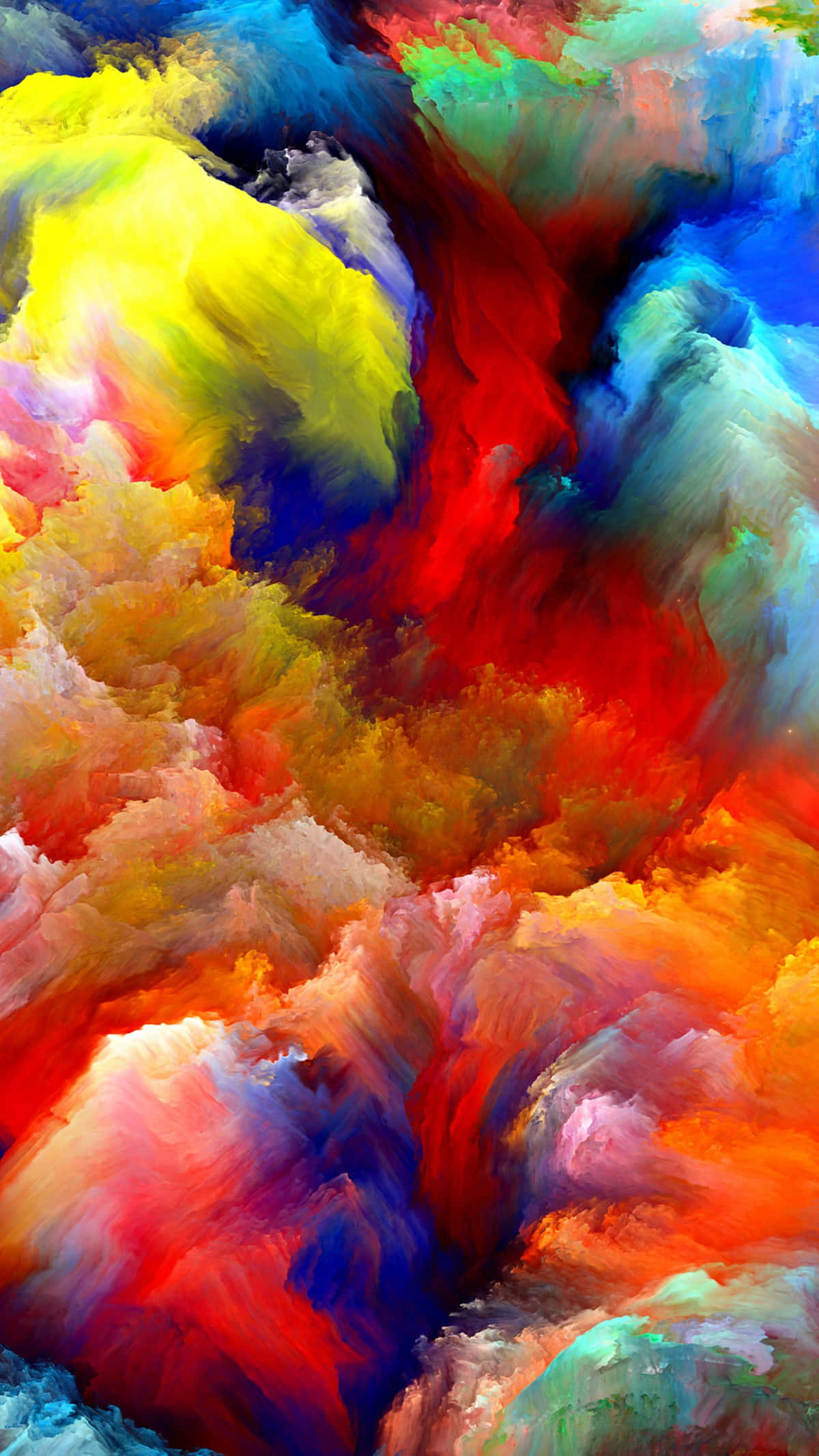 Vivid Hues - Makulay na 4K Abstract Digital Paint Wallpaper