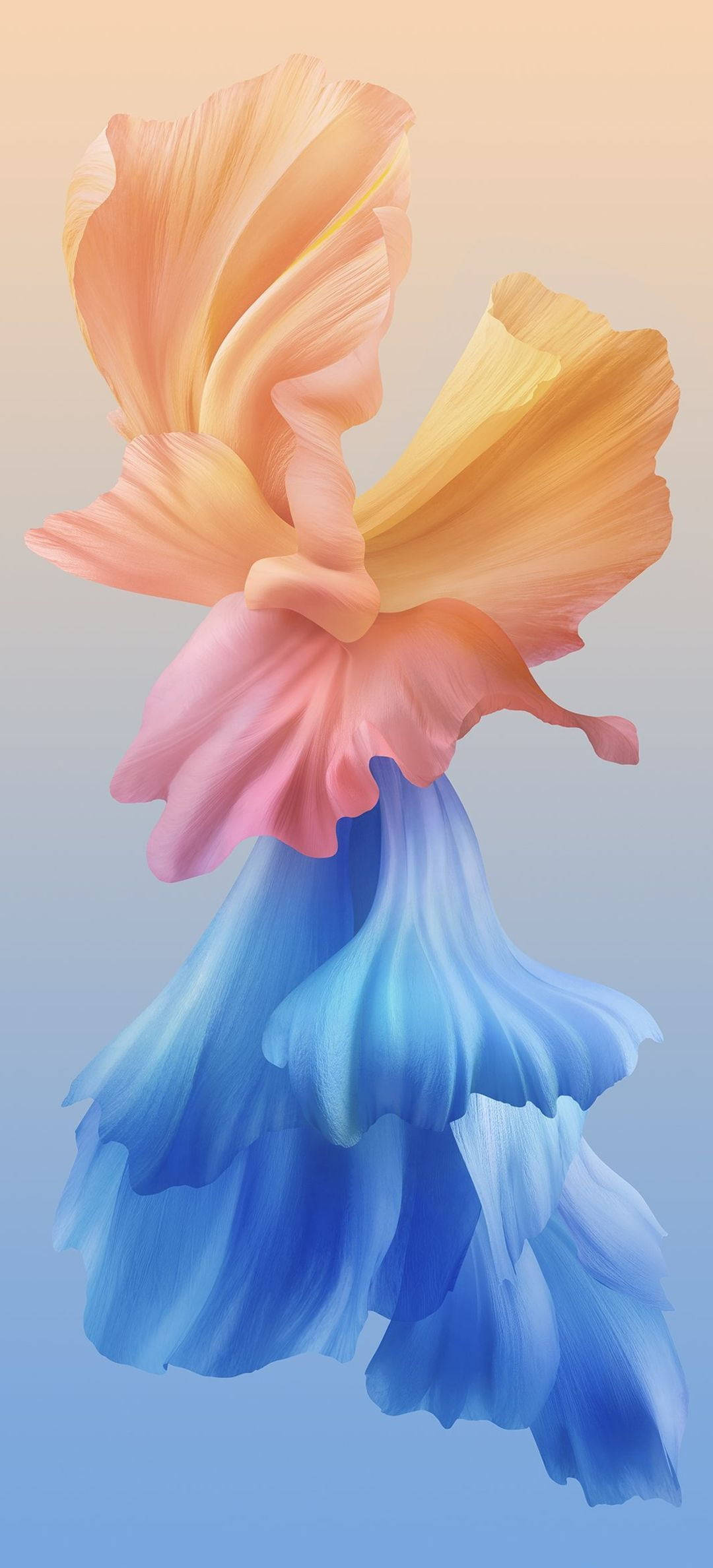 Vivo Y20 Asul at Kahel Wallpaper