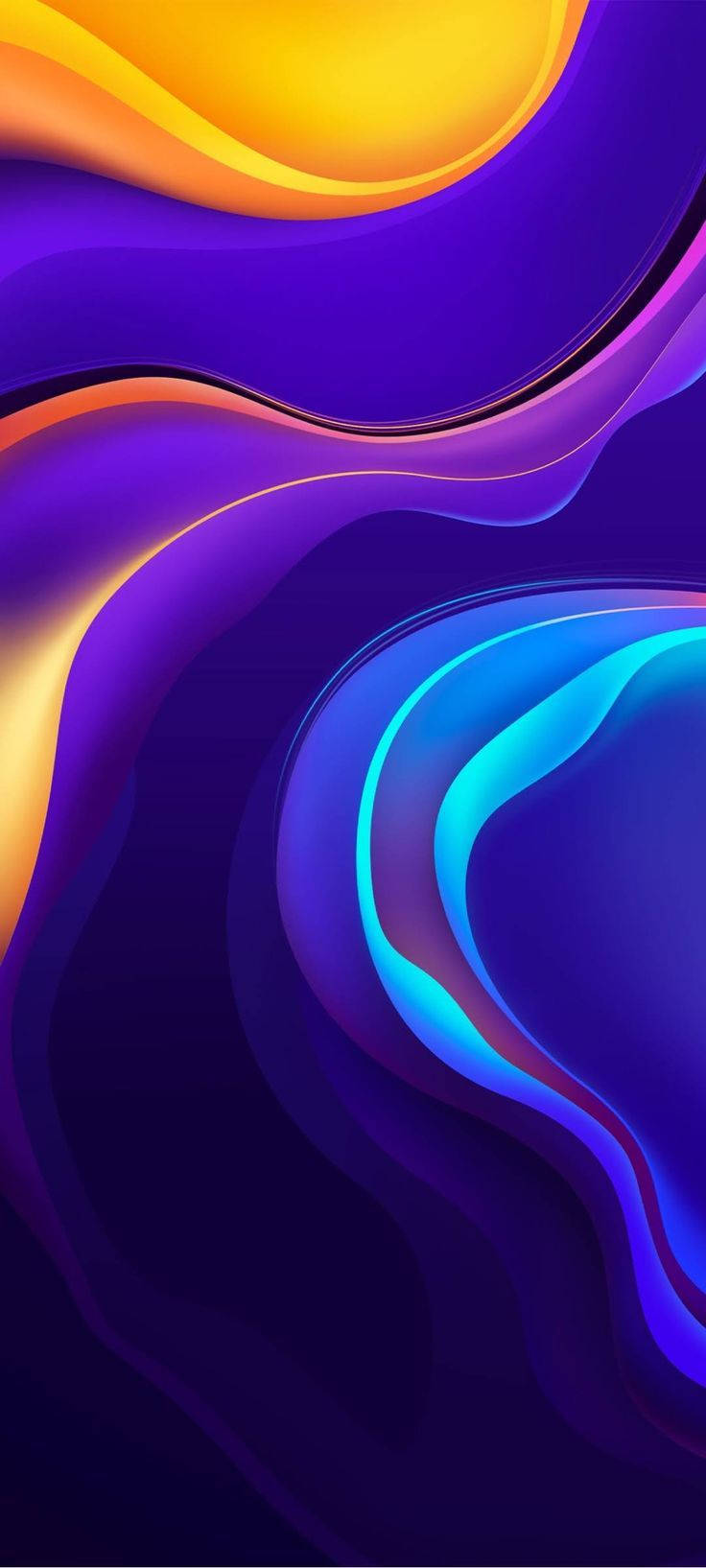 Vivo Y20 Kulay-Lila na Alon Abstract Wallpaper