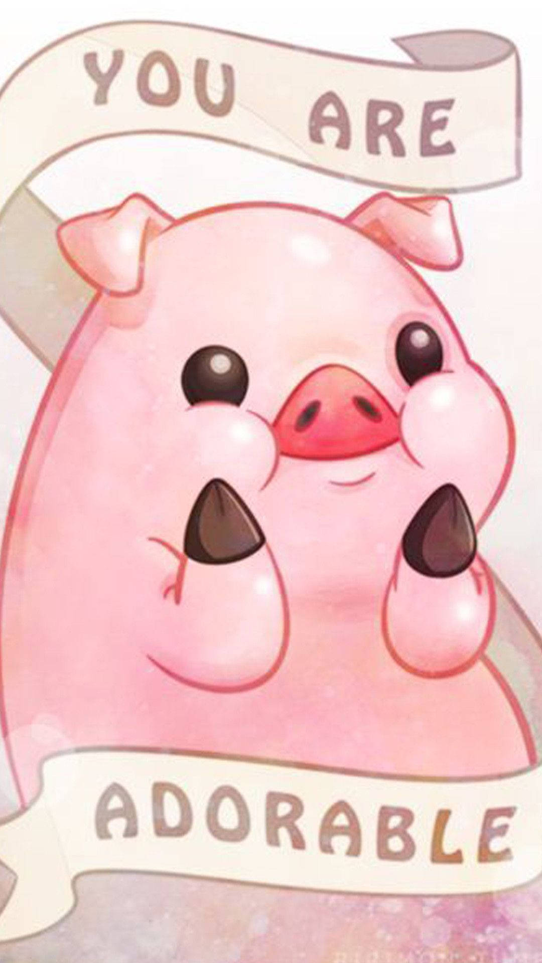 Waddles mula sa Gravity Falls Cartoon Phone Wallpaper