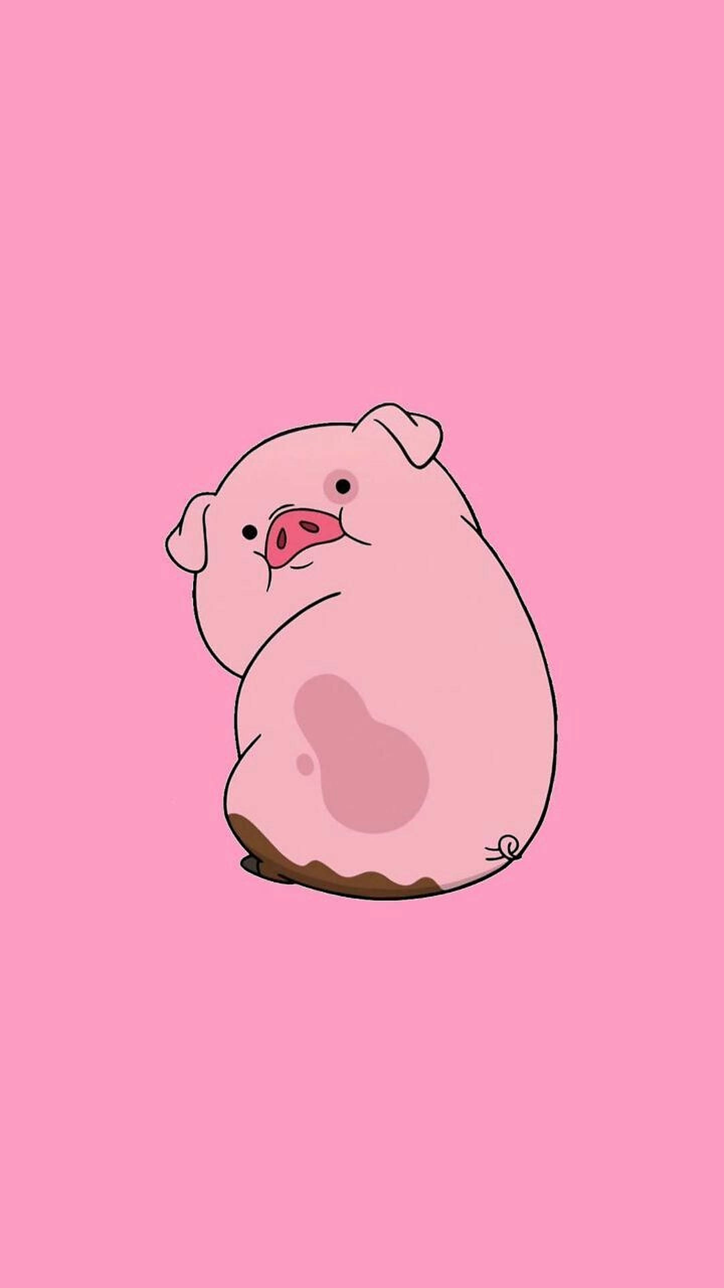 Waddles na Cute na Baboy Wallpaper