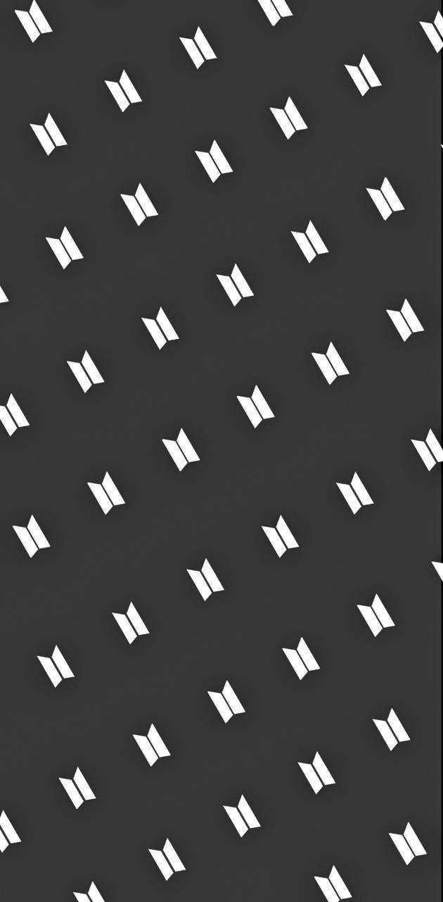 Walang Putol na Pattern ng Logo ng BTS Wallpaper