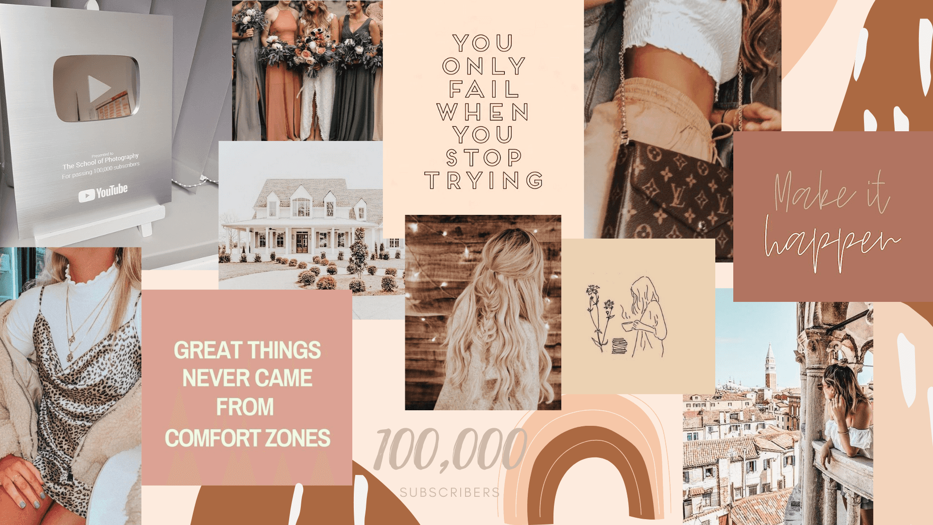 Warm na Katahimikan: Beige Aesthetic Background Wallpaper