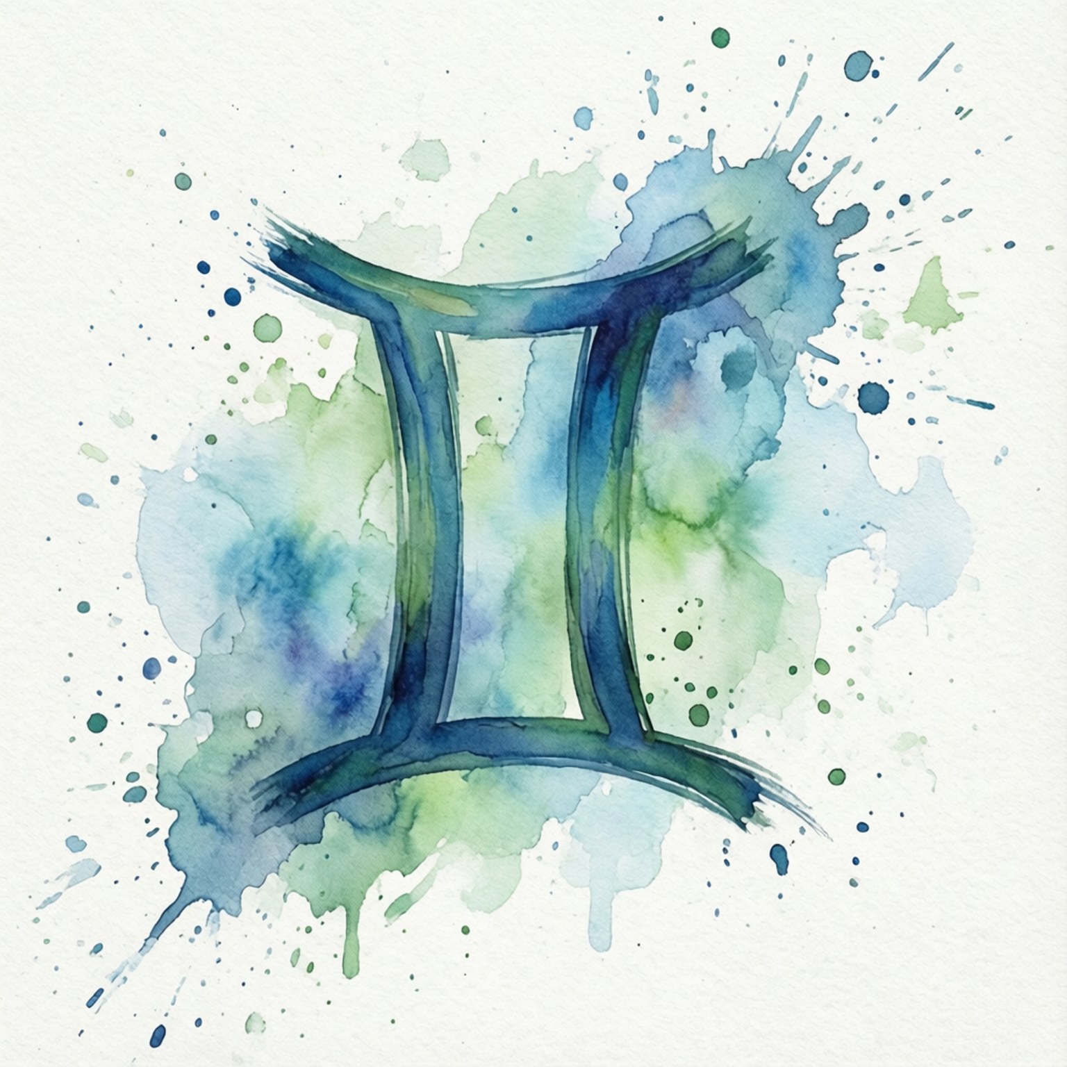 Watercolor Gemini Zodiac Wallpaper
