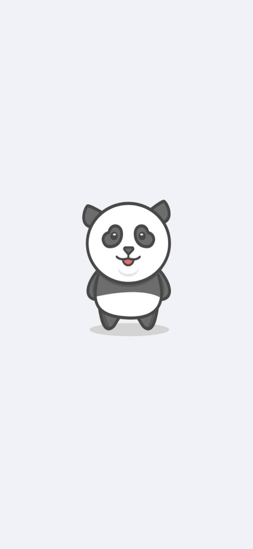 White With Cute Panda iPhone Wallpaper