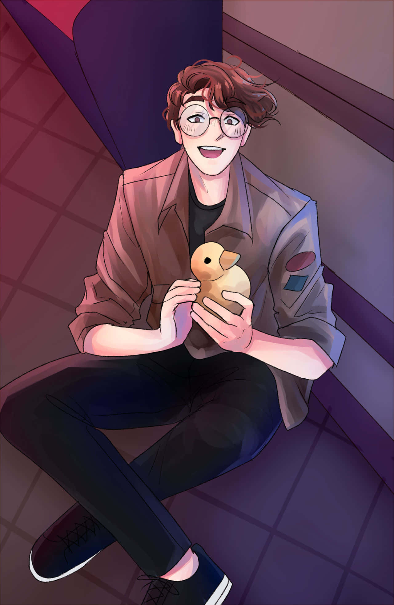 Wilbur Soot na nagpapapose sa isang biswal na nakakabighang background Wallpaper