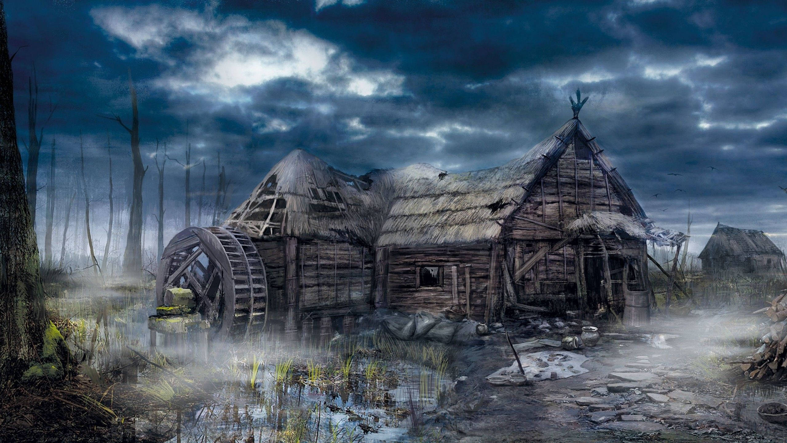 Witcher 3 na Inabandonang Tahanan Wallpaper