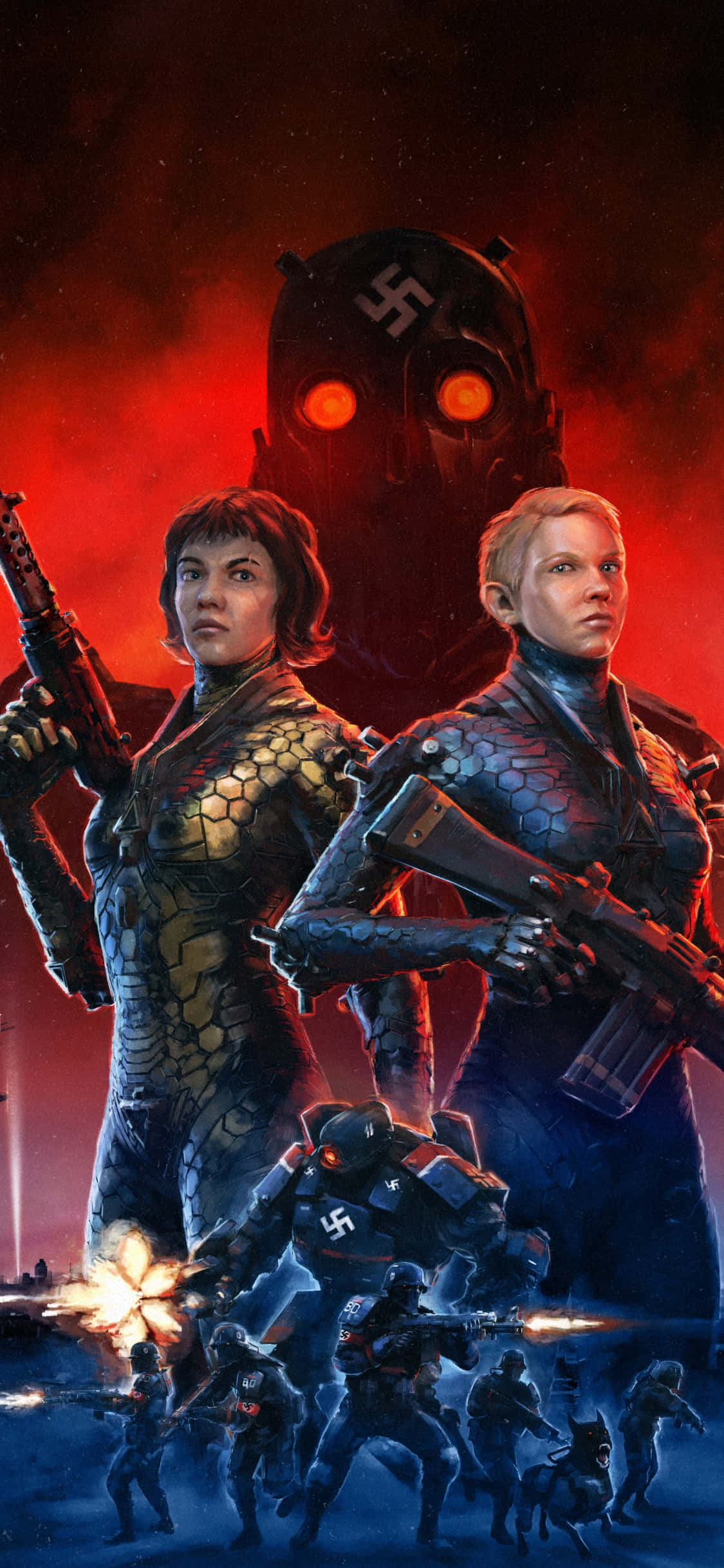 Wolfenstein II the New Colossus sa iPhone Xs Wallpaper