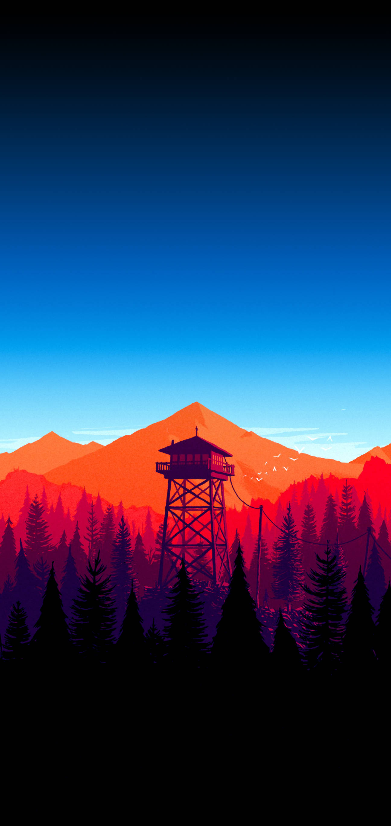 Namangha sa nakakapigong AMOLED na tanawin ng bundok! Wallpaper