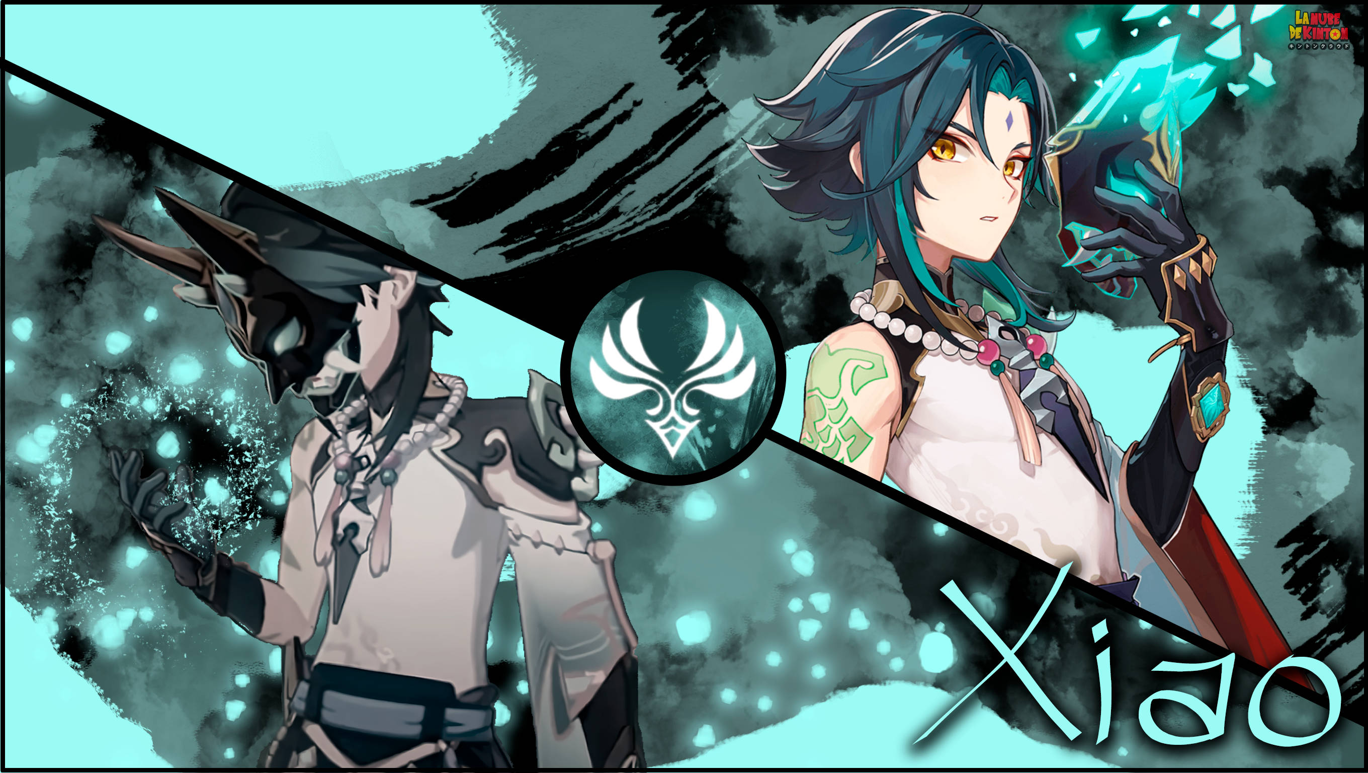 Xiao ng Genshin Impact Collage Wallpaper