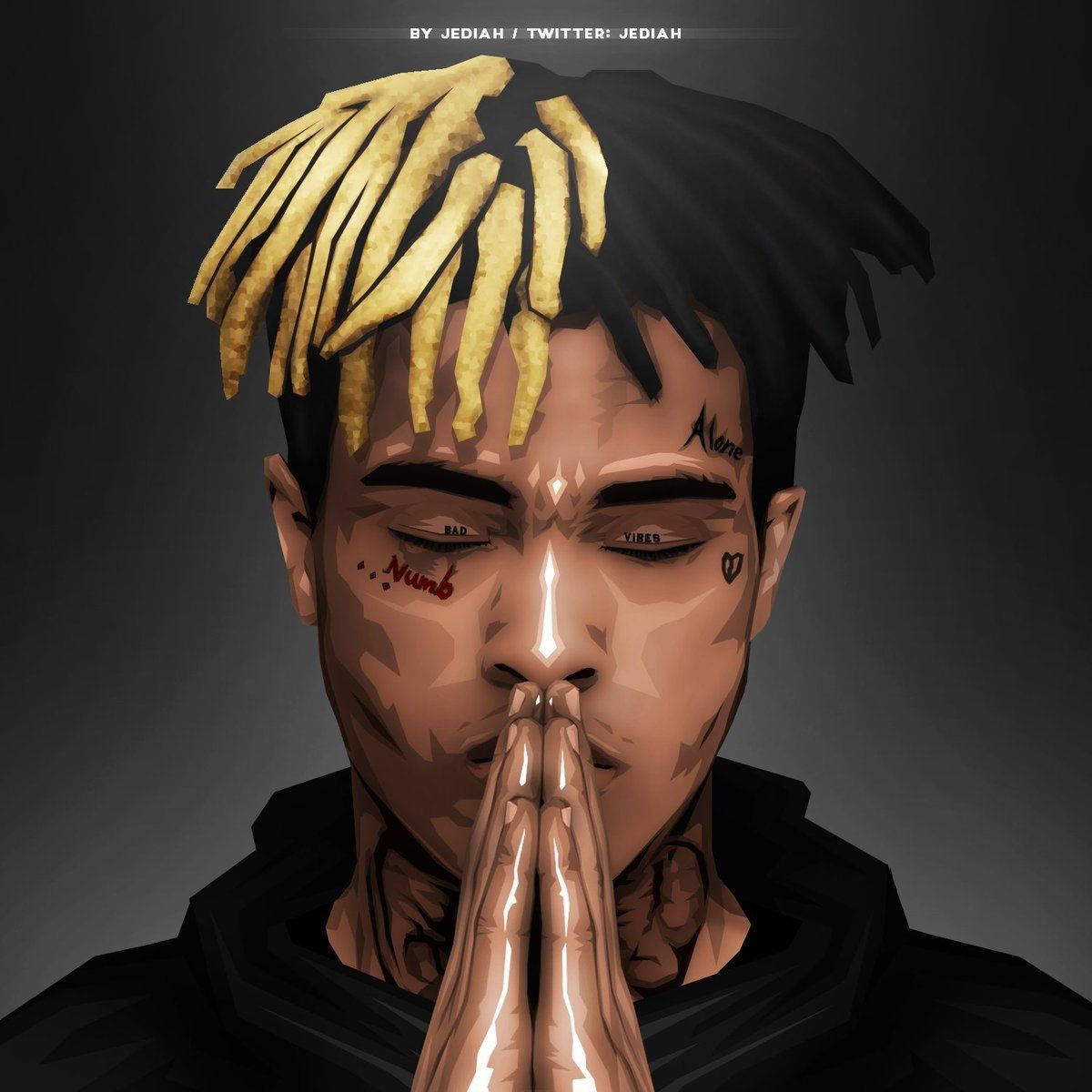 Xxxtentacion Anime Nagdarasal na mga Kamay Wallpaper