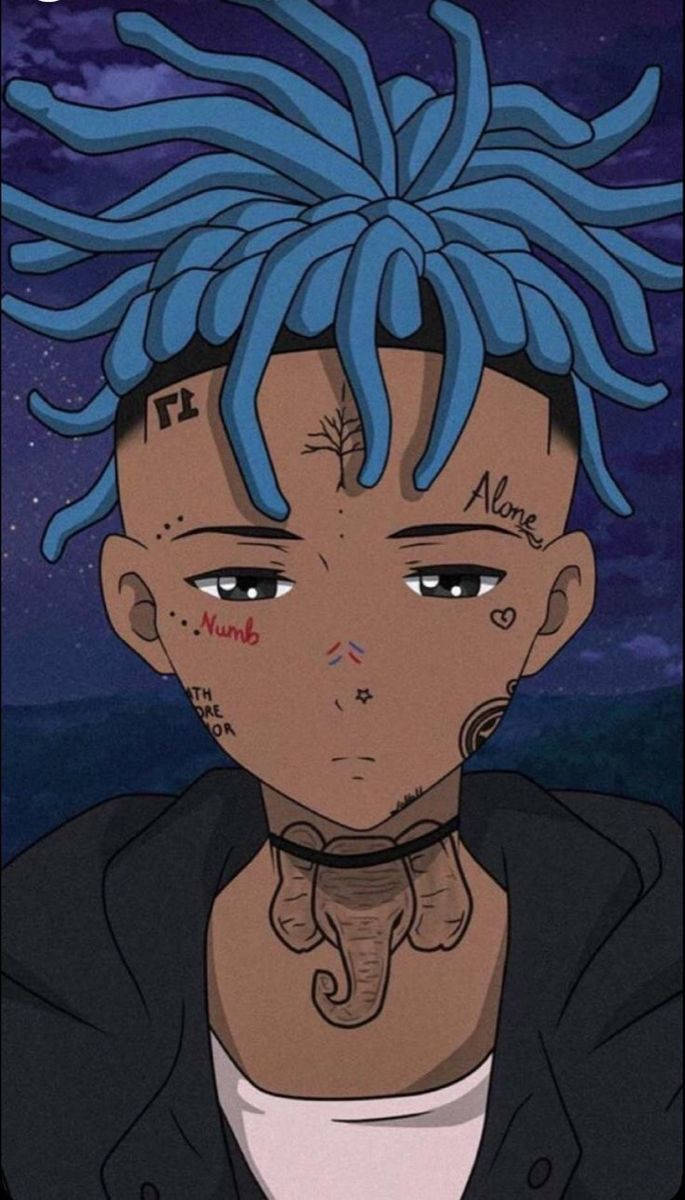 Xxxtentacion Anime na Rapper na May Tattoo Wallpaper