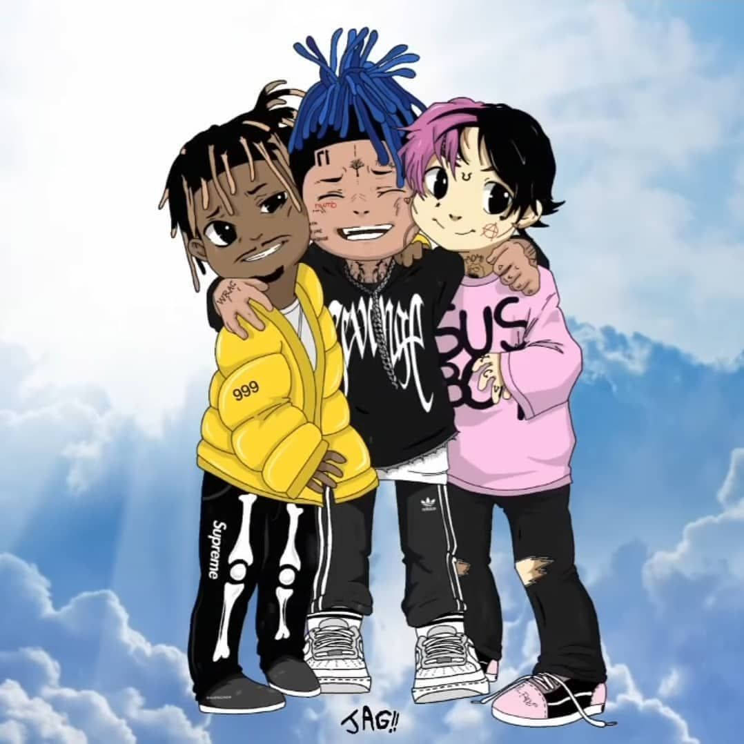 Xxxtentacion Anime At Mga Kaibigan Wallpaper