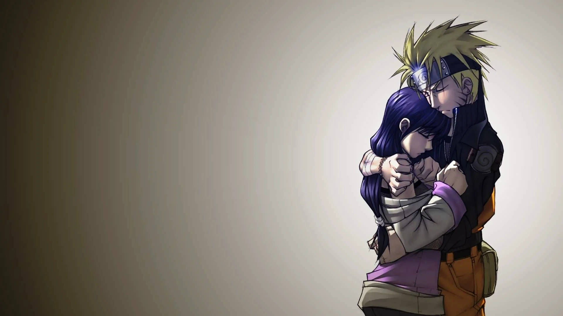 Yakap ng Anime na Naruto at Hinata Wallpaper