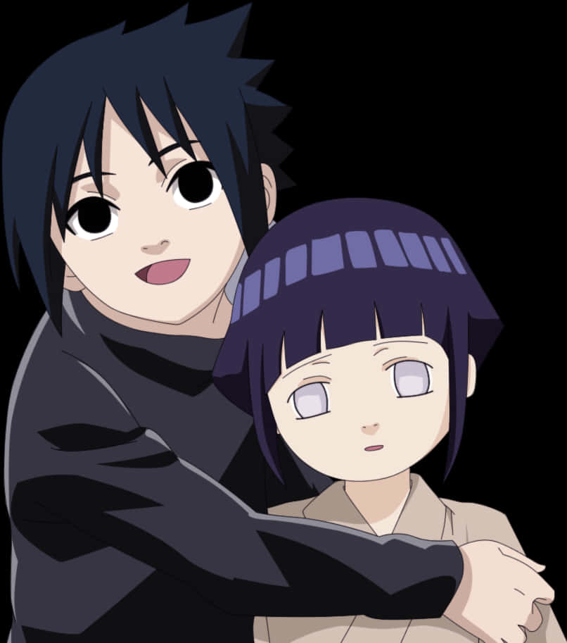 Yakap ng Anime nina Naruto at Hinata Wallpaper
