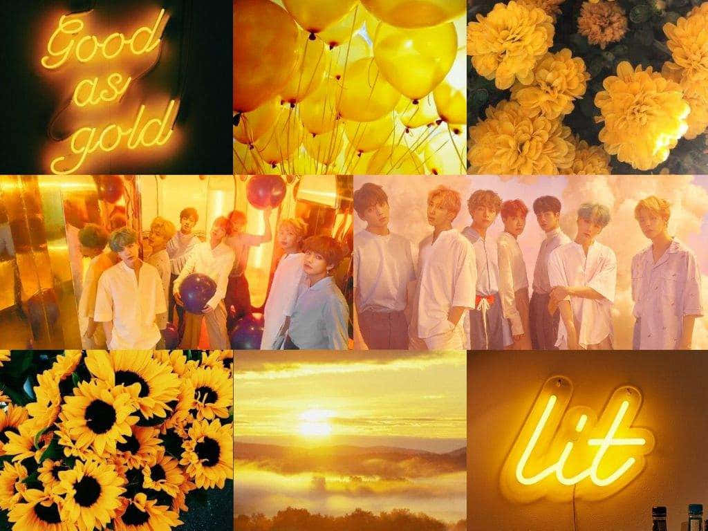Yakap ng Init ng Aesthetic na Dilaw Wallpaper