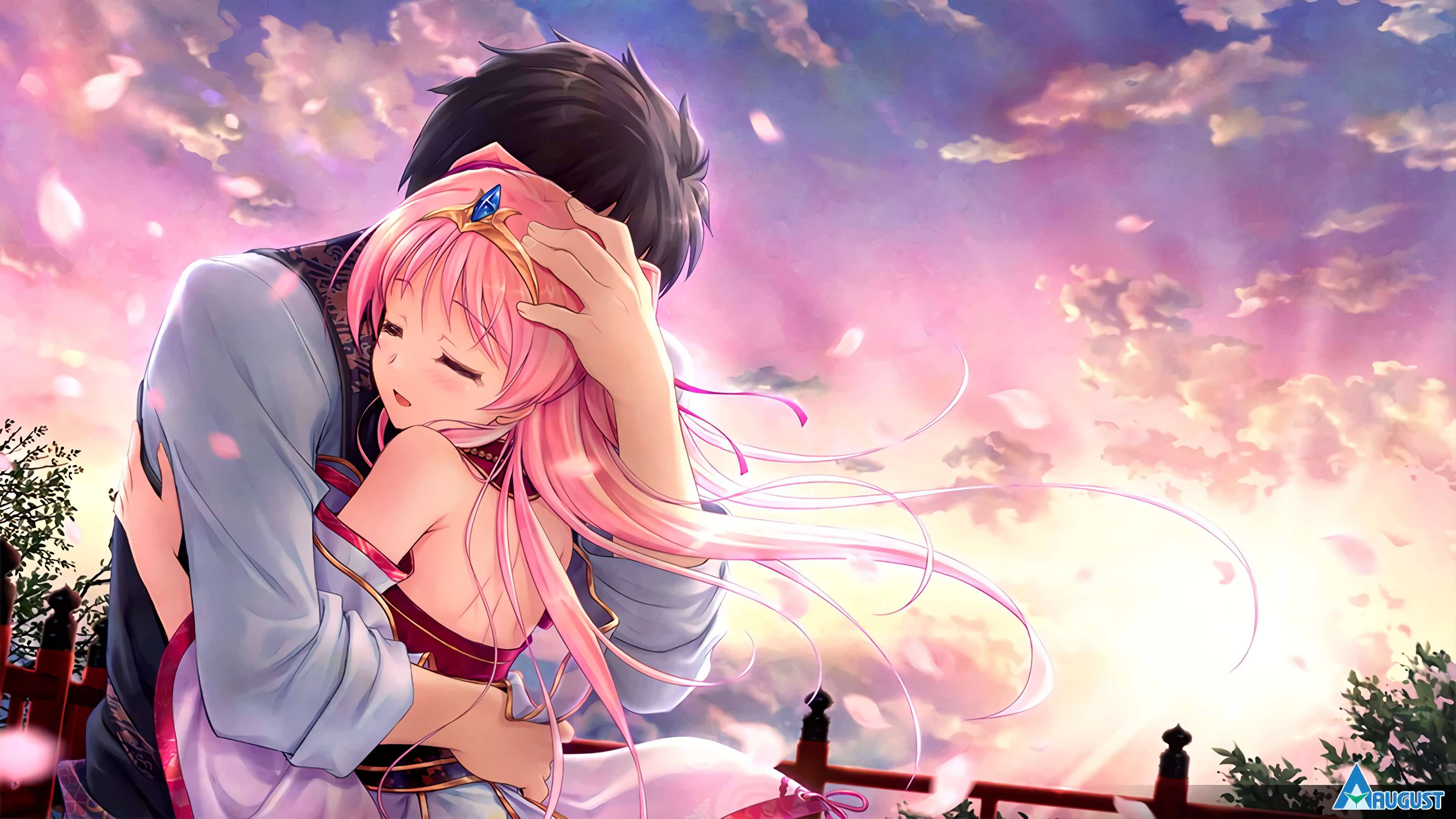 Yakap ng Prinsipe at Prinsesa sa Anime Wallpaper