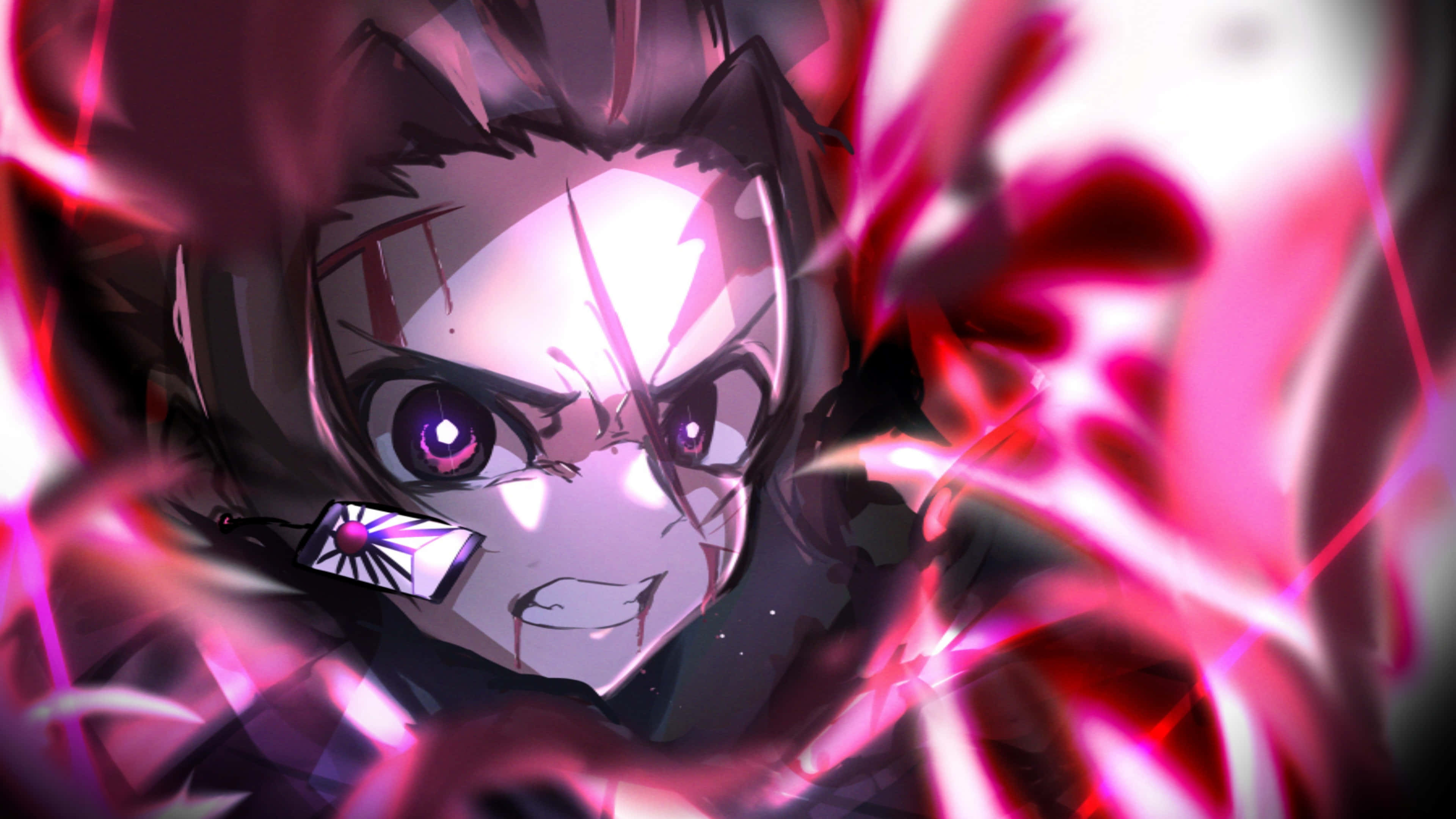 "Yakapin ang iyong madilim na bahagi gamit ang Demon Slayer 4K wallpapers." Wallpaper